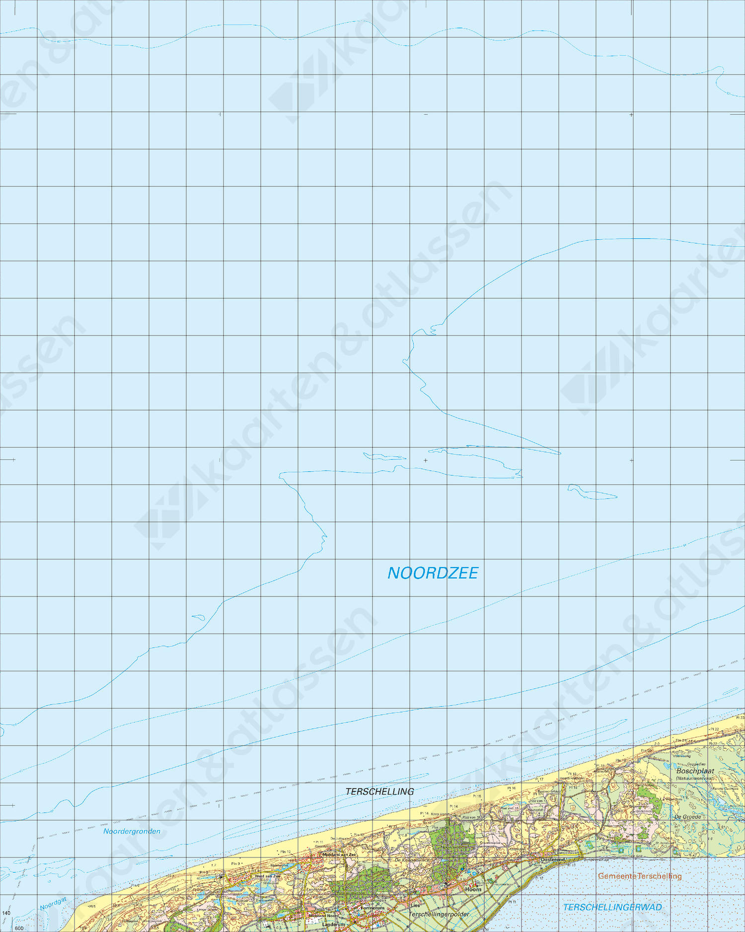 Topografische Kaart 1 West Terschelling Digitale Topografische Kaart 1 West Terschelling