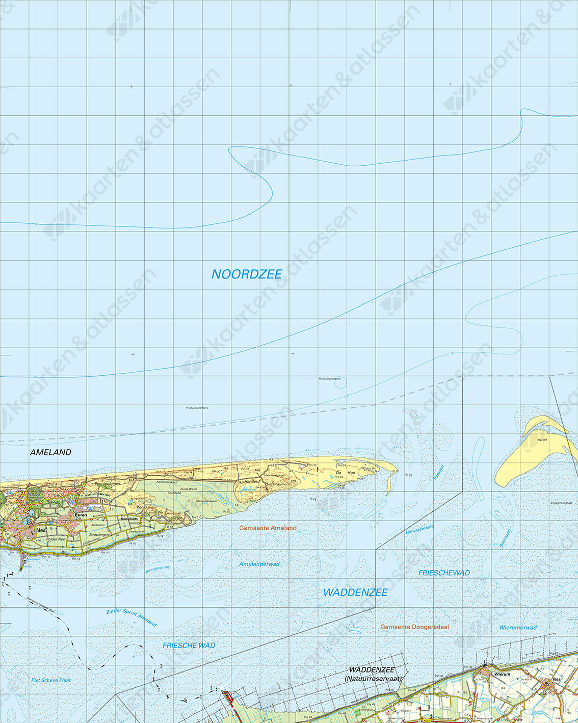 Digitale Topografische Kaart 2 West Schiermonnikoog Digitale Topografische Kaart 2 West Schiermonnikoog