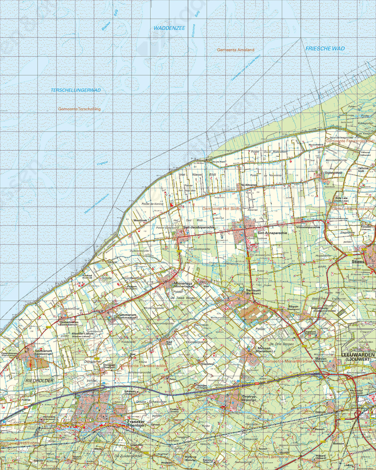 Topografische Kaart 5 Oost Harlingen Digitale Topografische Kaart 5 Oost Harlingen
