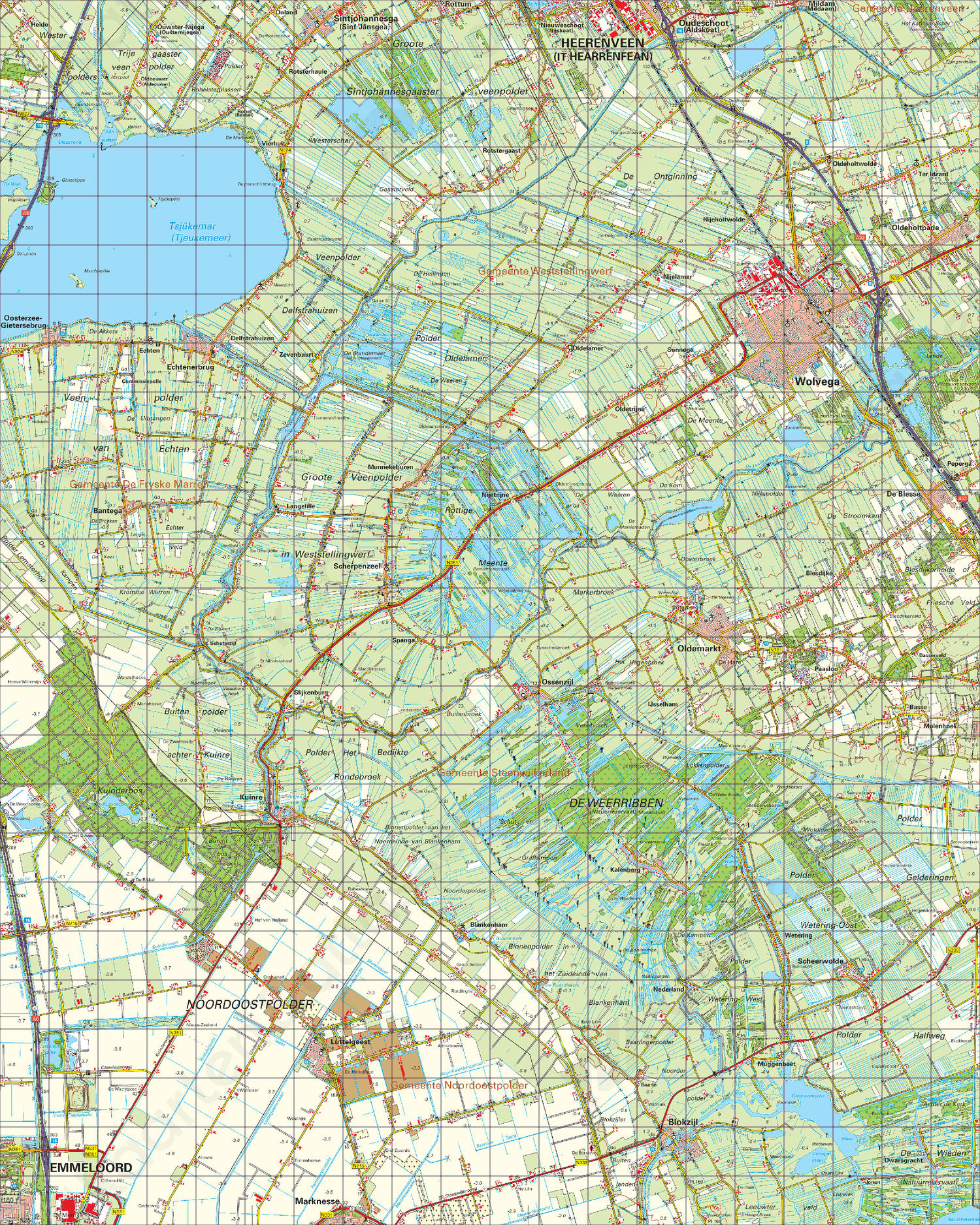 Digitale Topografische Kaart 16 West Steenwijk
