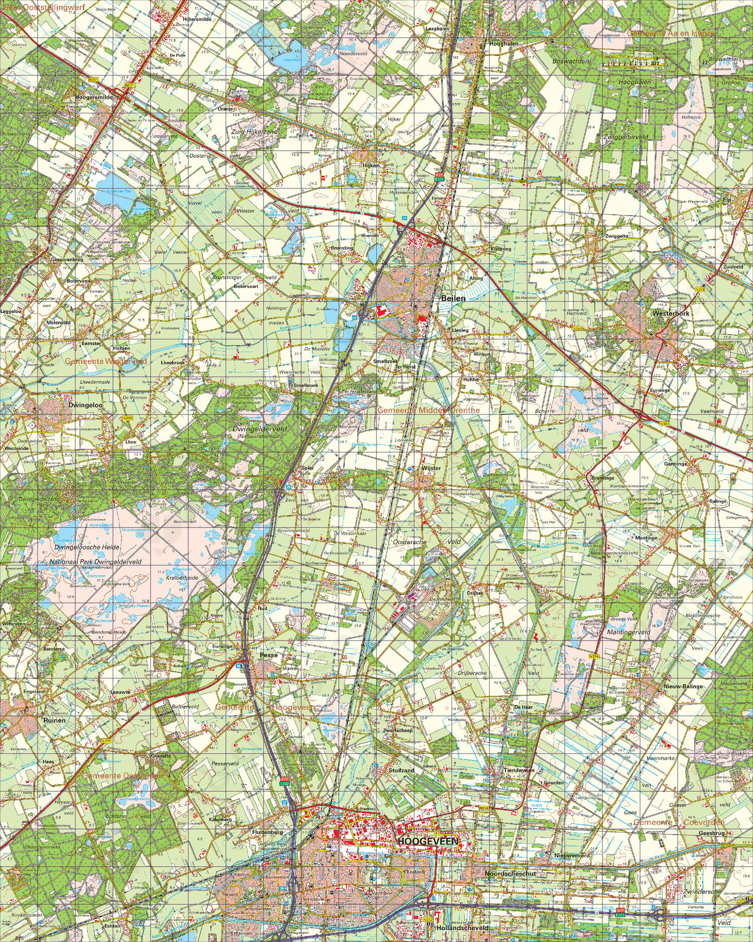 Digitale Topografische Kaart 17 West Emmen