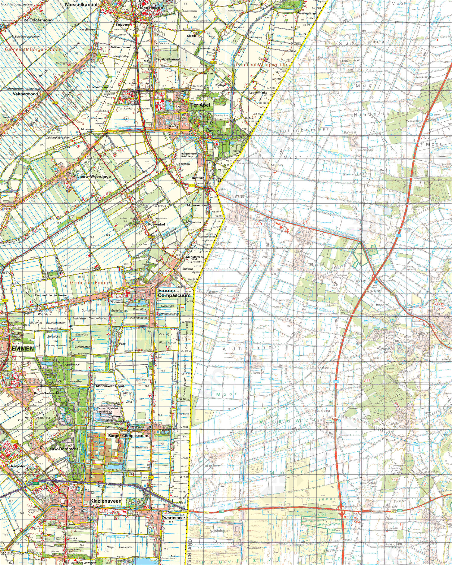 Topografische Kaart 18 West Ter Apel