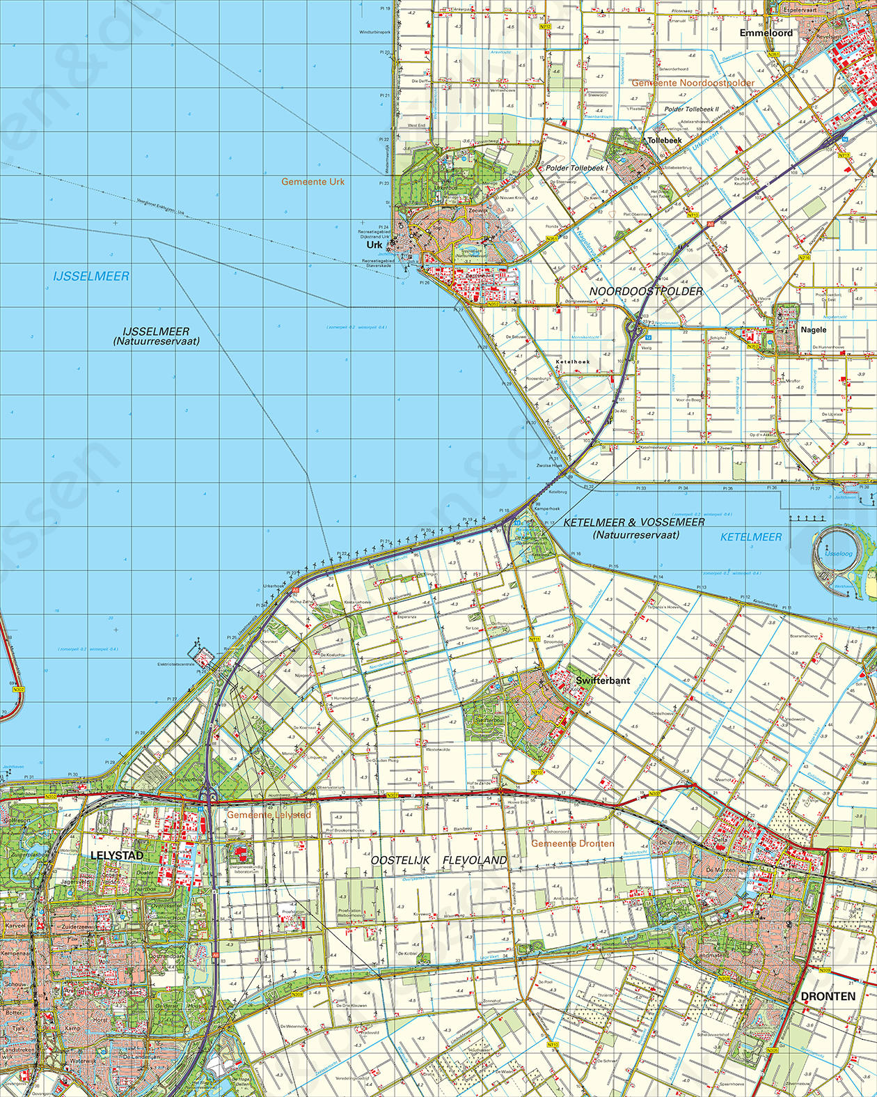 Topografische Kaart 20 Oost Lelystad