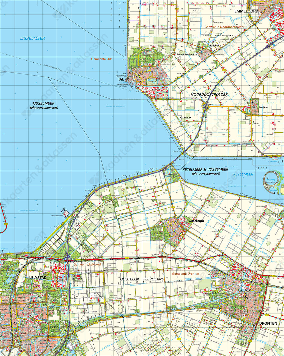 Digitale Topografische Kaart 20 Oost Lelystad