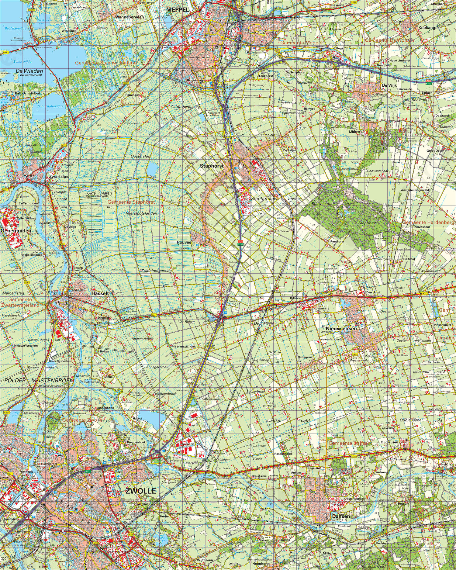 Topografische Kaart 21 Oost Zwolle