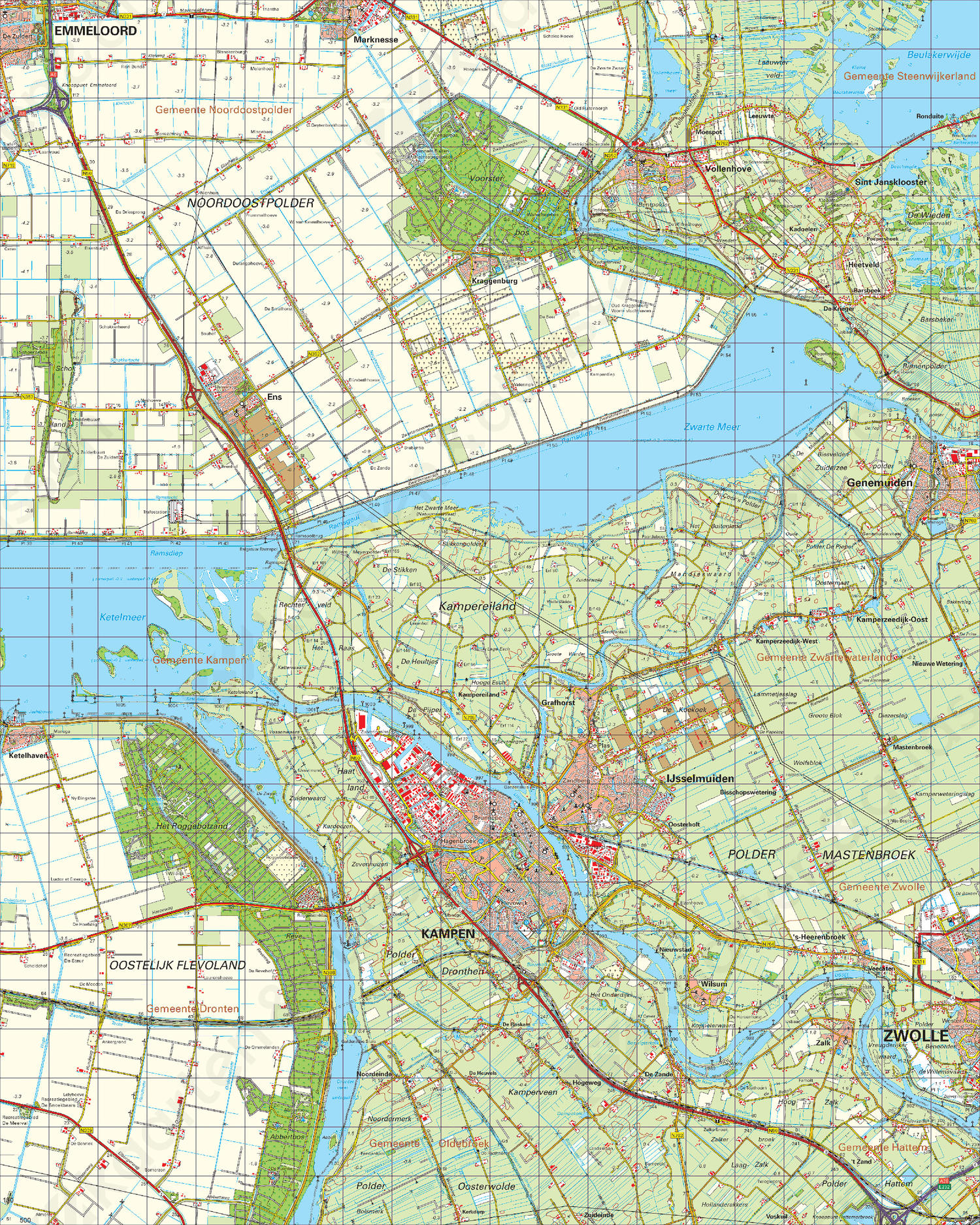 Digitale Topografische Kaart 21 West Zwolle