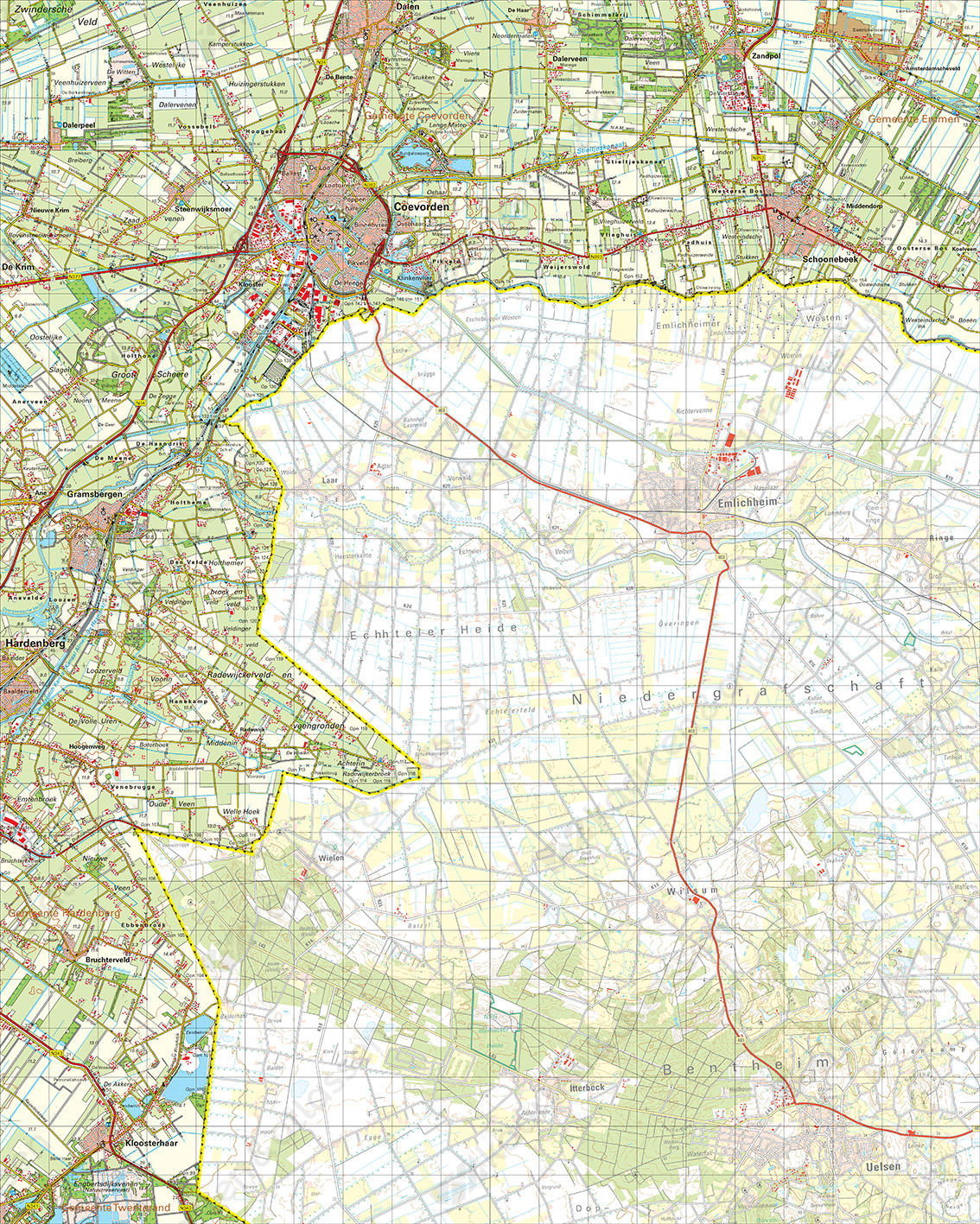 Topografische Kaart 22 Oost Coevorden