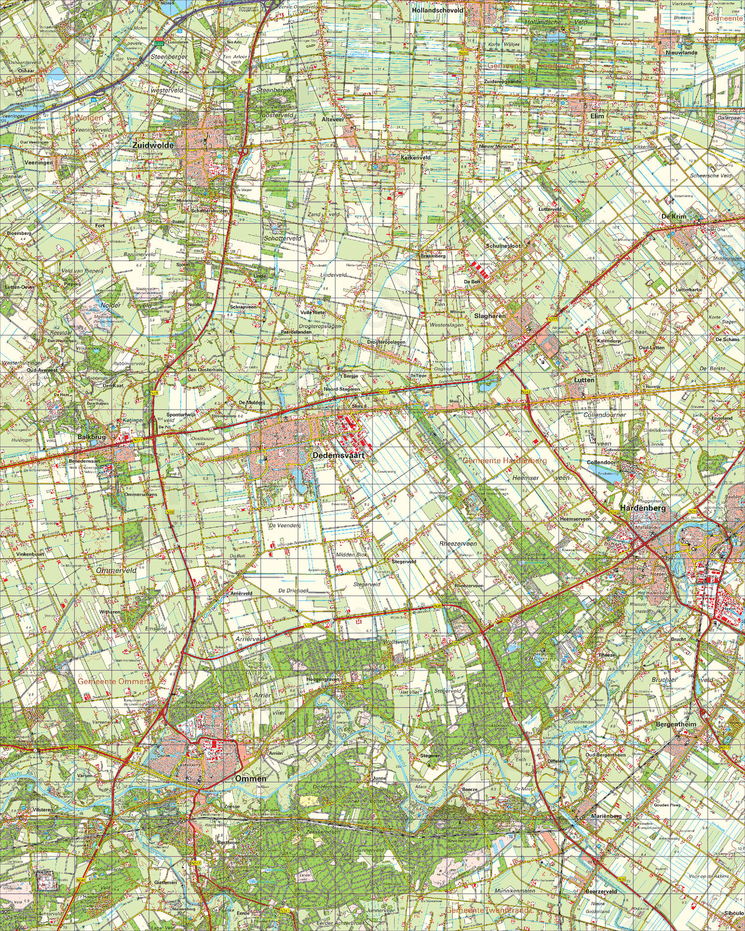 Topografische Kaart 22 West Coevorden Digitale Topografische Kaart 22 West Coevorden