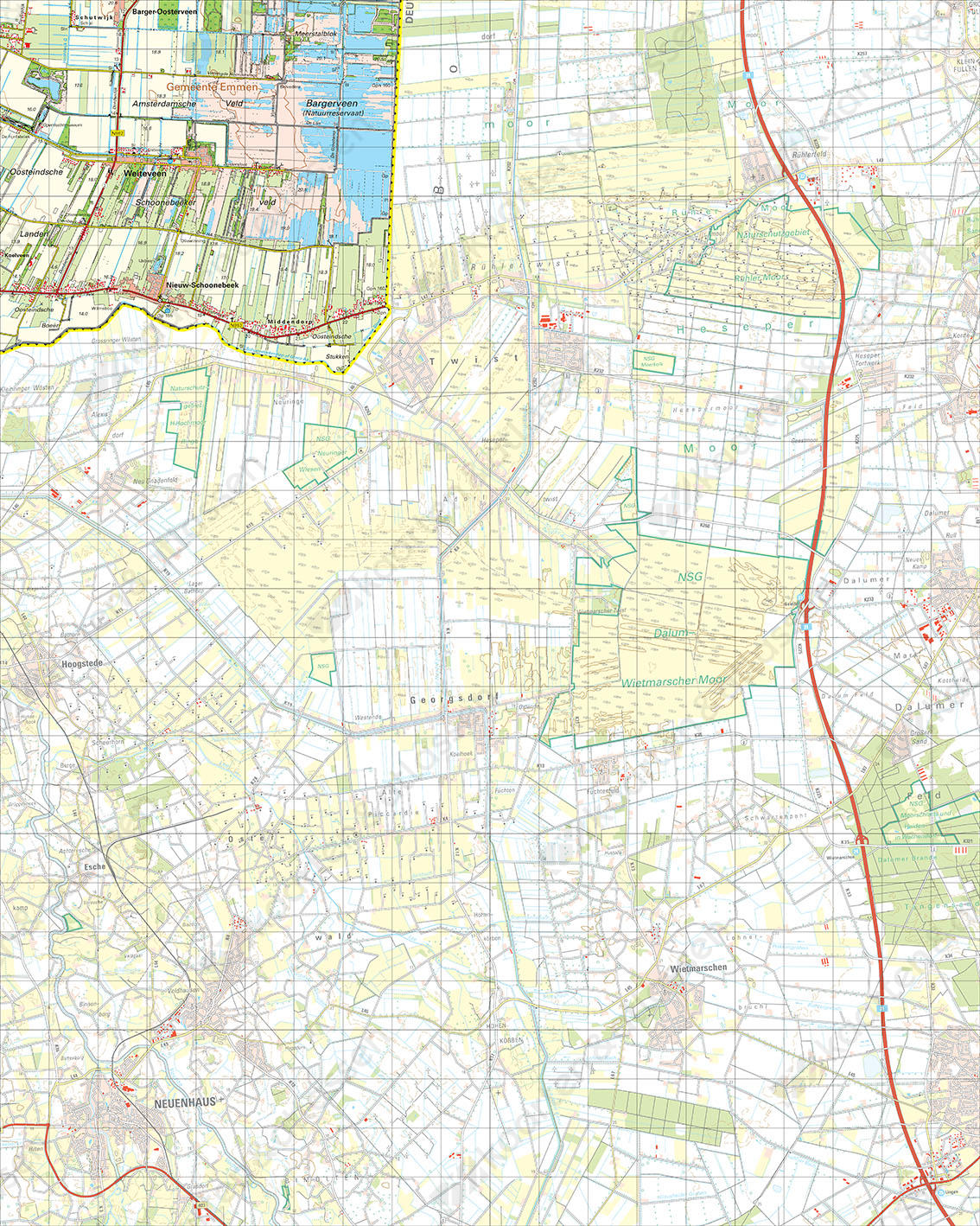 Digitale Topografische Kaart 23 West Nieuw-Schoonebeek