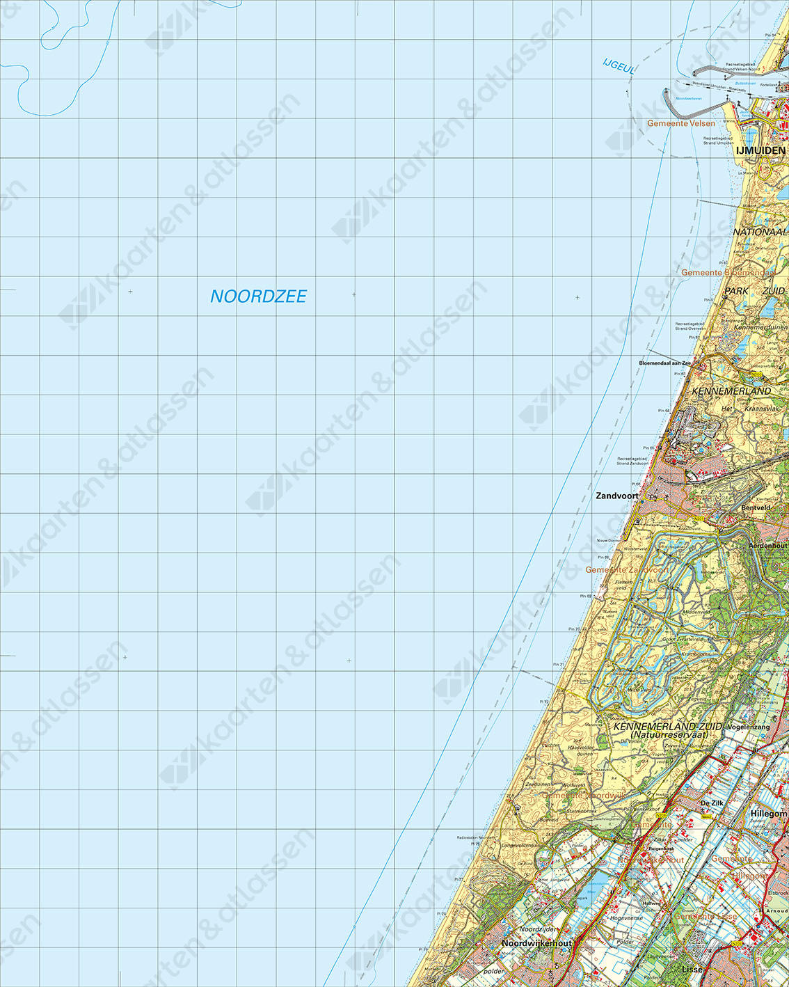 Digitale Topografische Kaart 24 Oost Zandvoort Digitale Topografische Kaart 24 Oost Zandvoort