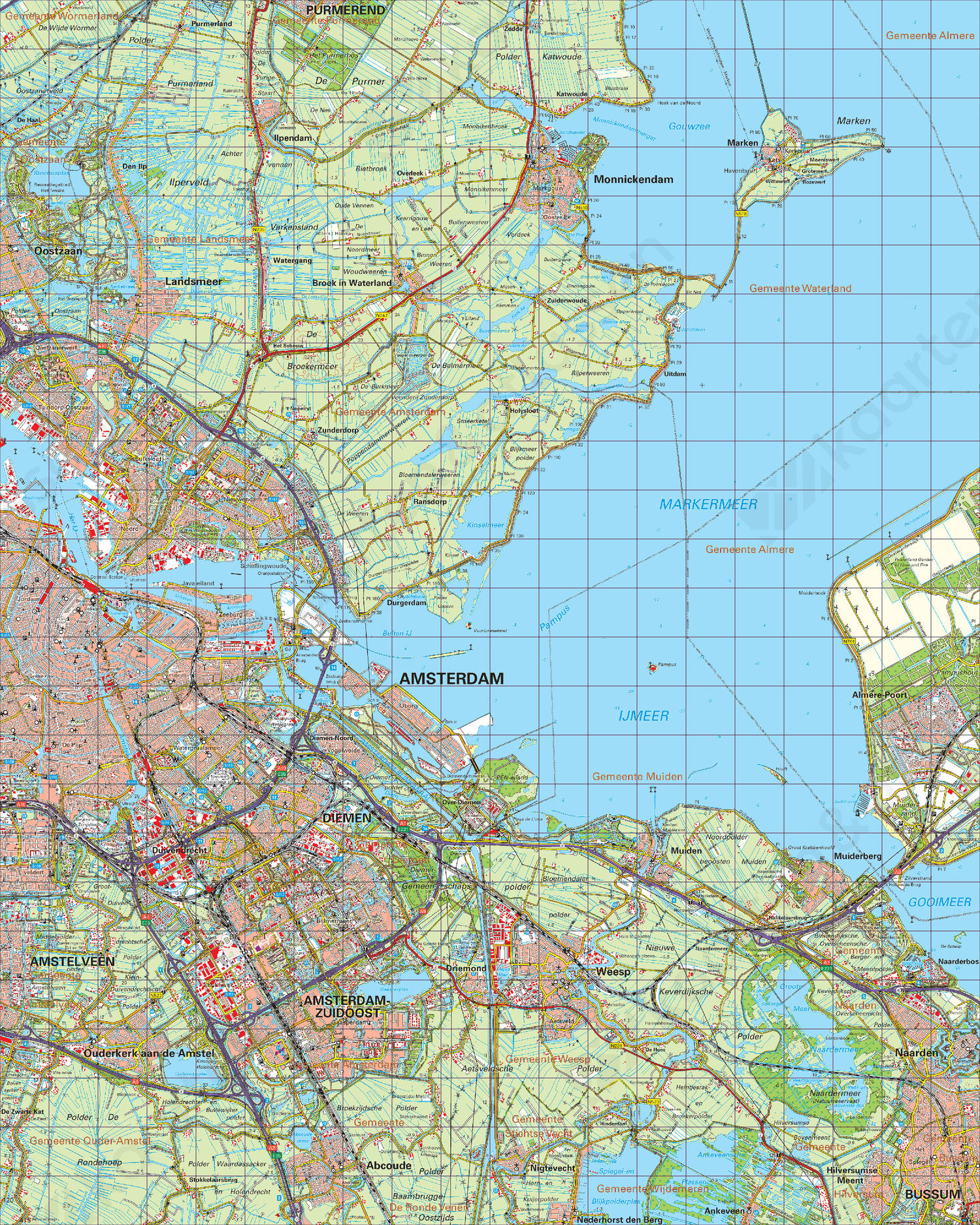 Topografische Kaart 25 Oost Amsterdam