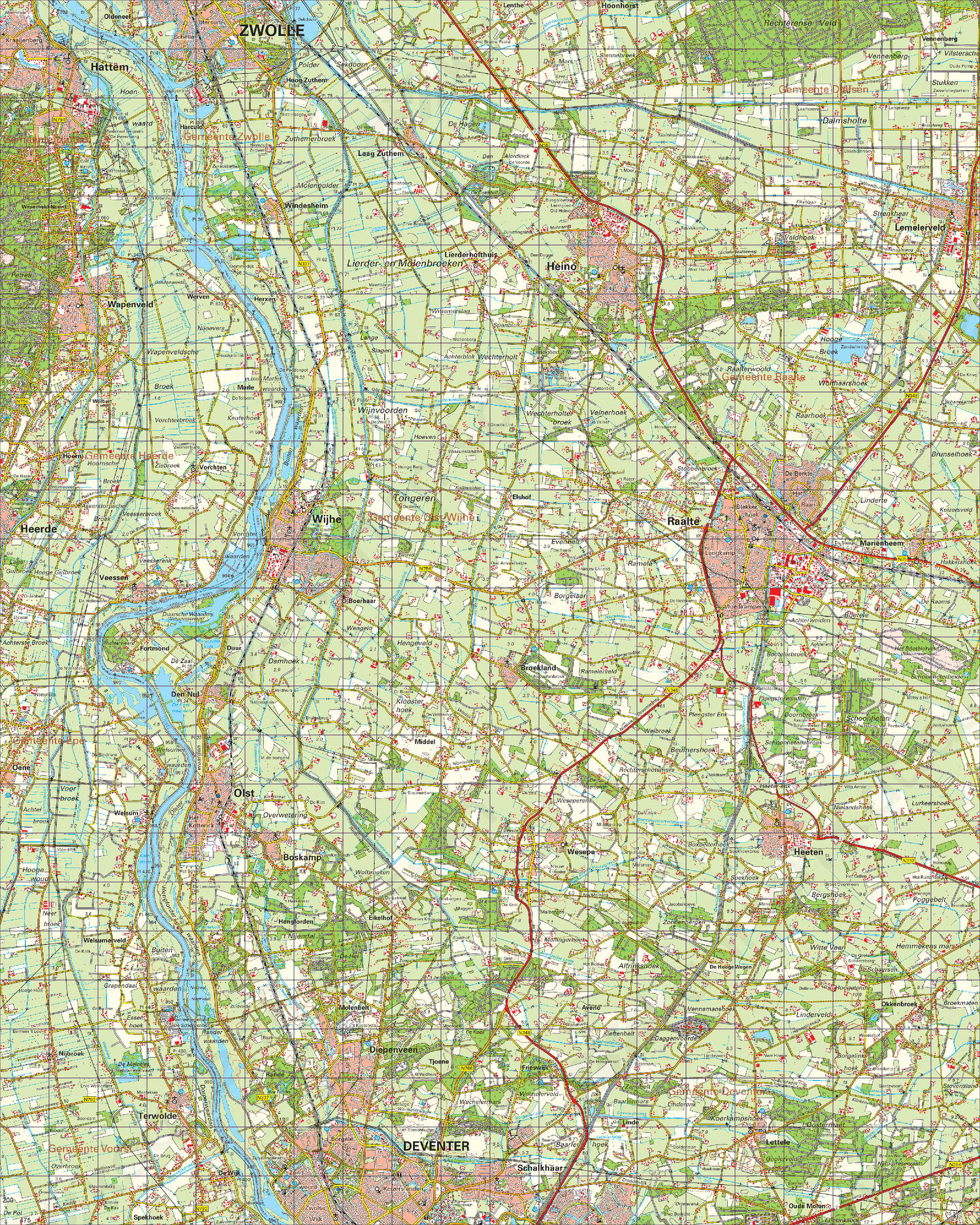 Topografische Kaart 27 Oost Heerde