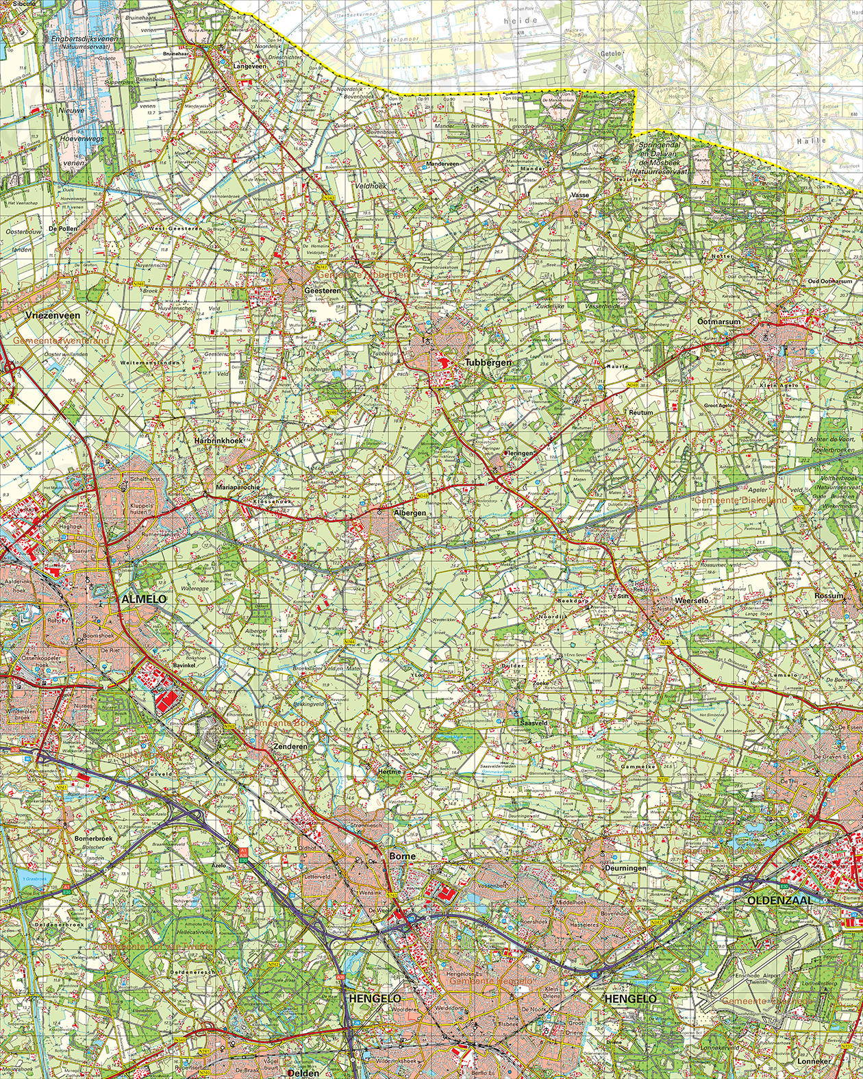 Topografische Kaart 28 Oost Almelo