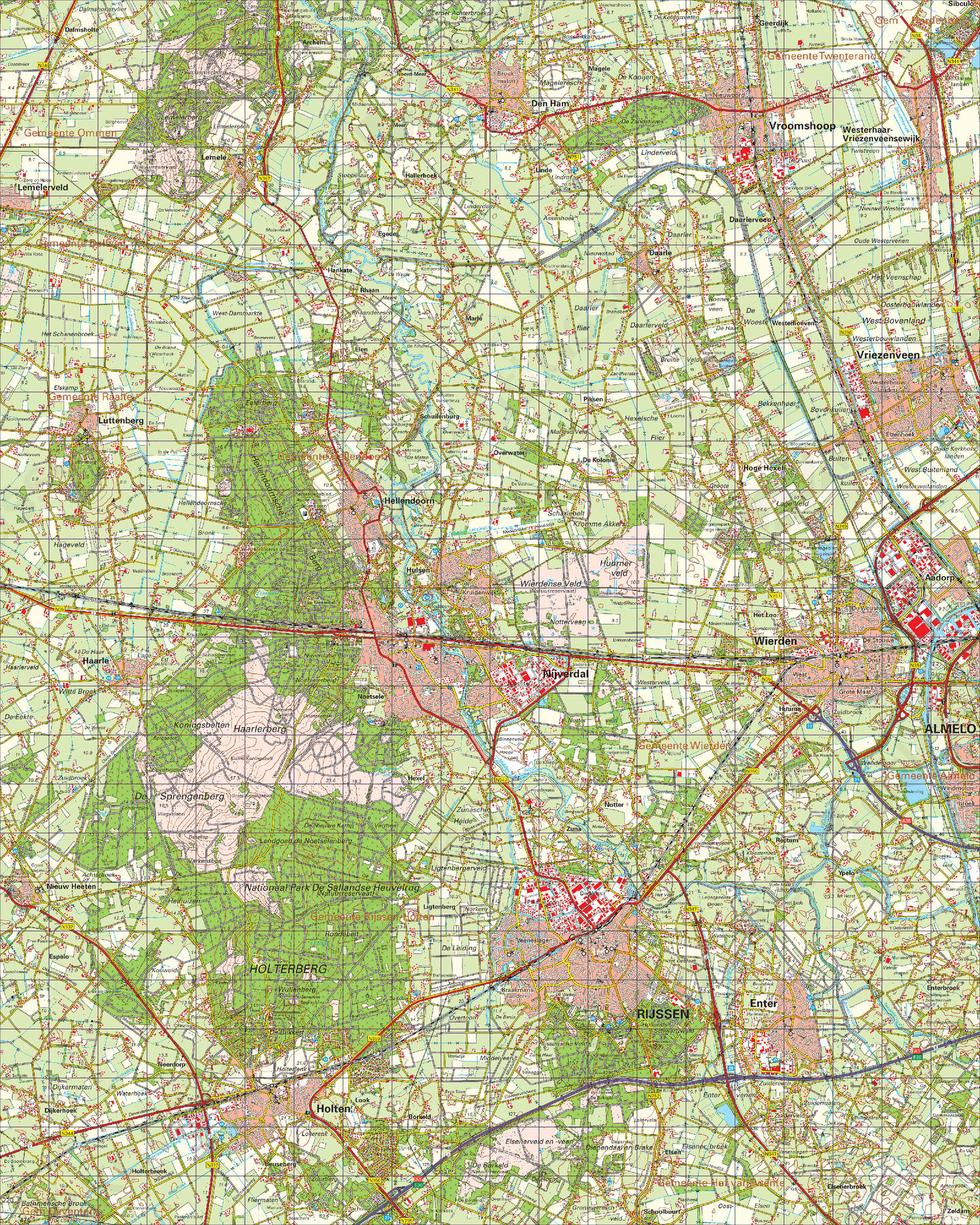 Topografische Kaart 28 West Almelo Digitale Topografische Kaart 28 West Almelo