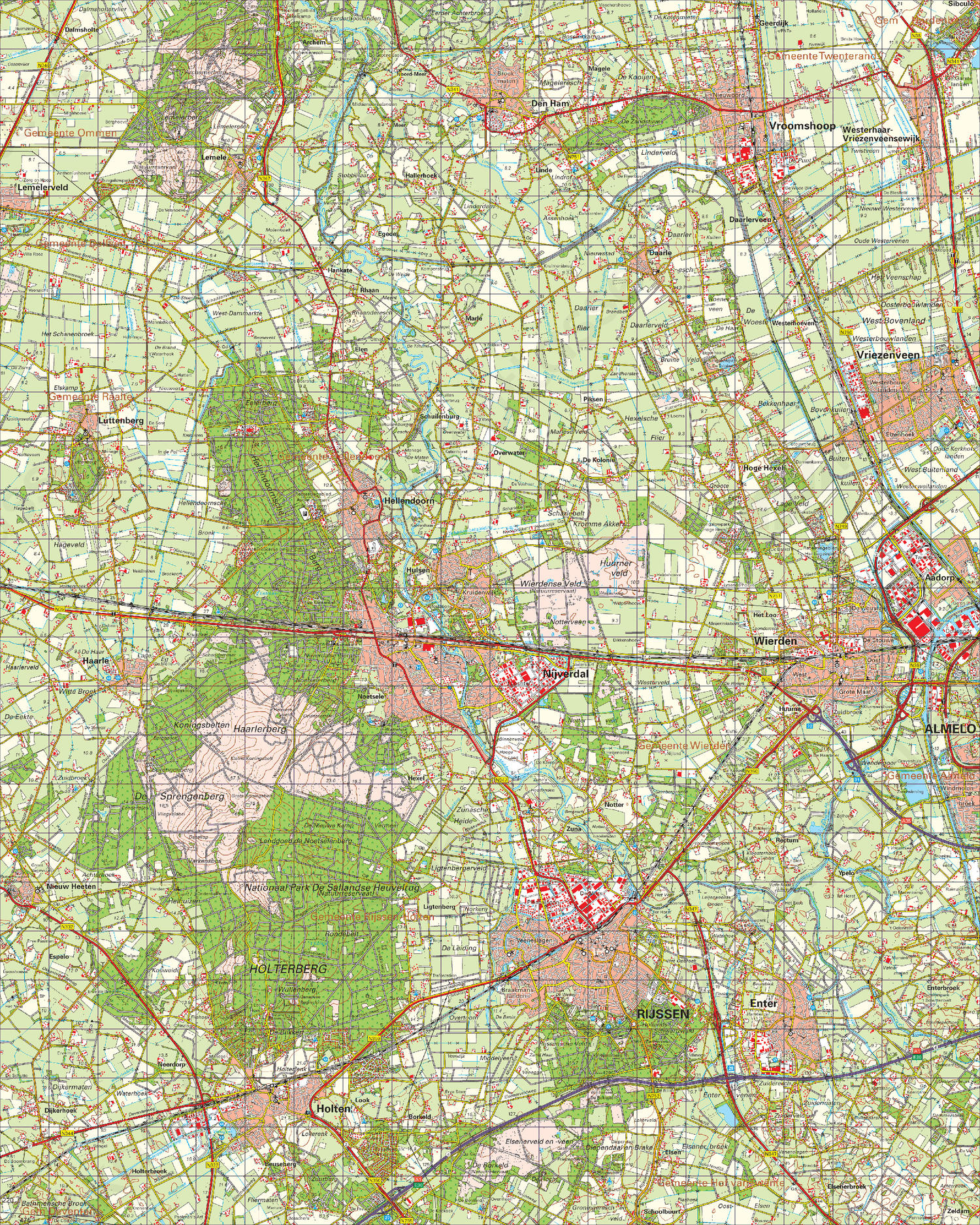 Topografische Kaart 28 West Almelo