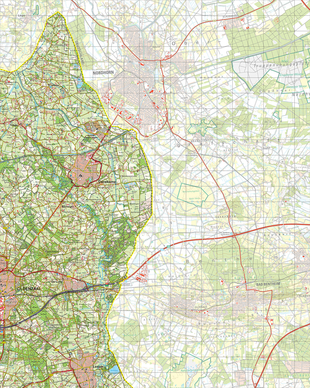 Topografische Kaart 29 West Denekamp  