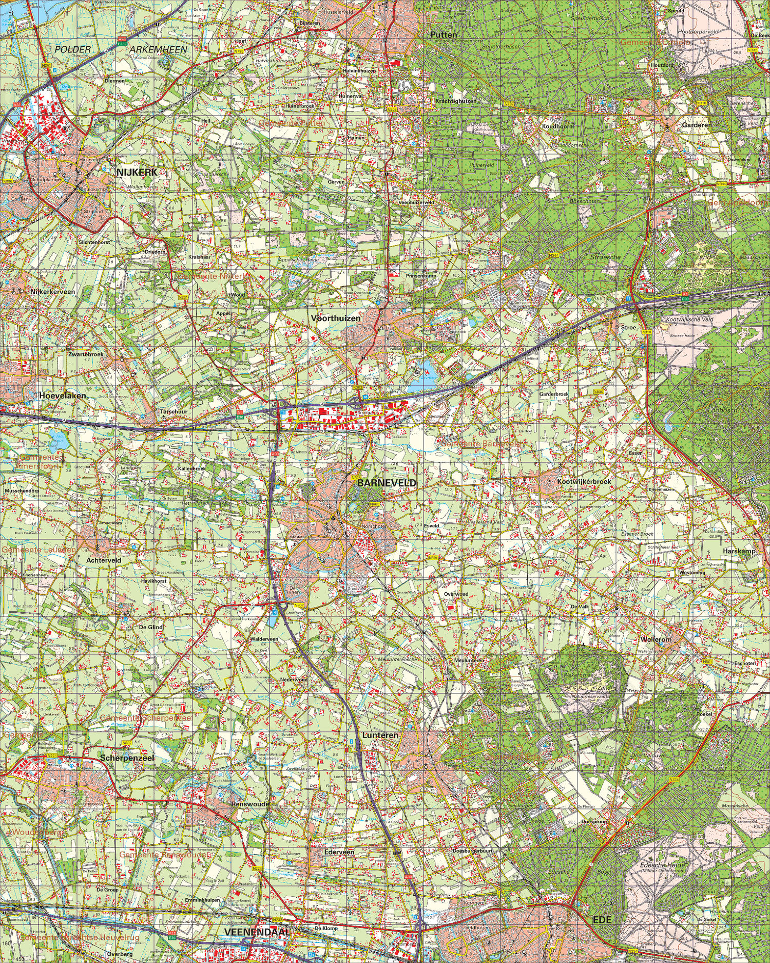 Topografische Kaart 32 Oost Amersfoort