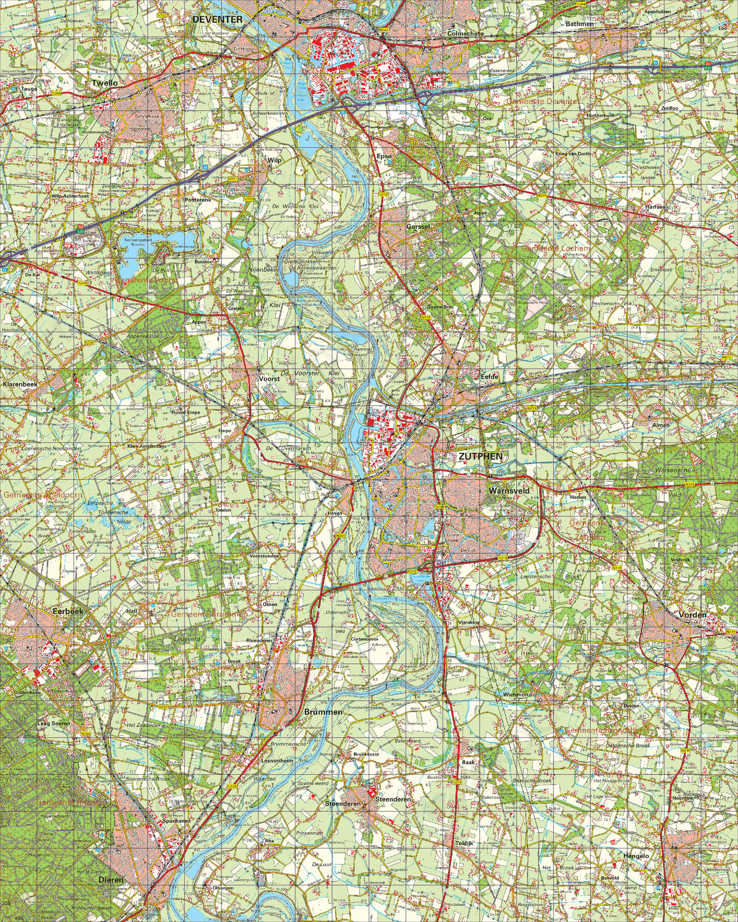 Digitale Topografische Kaart 33 Oost Apeldoorn