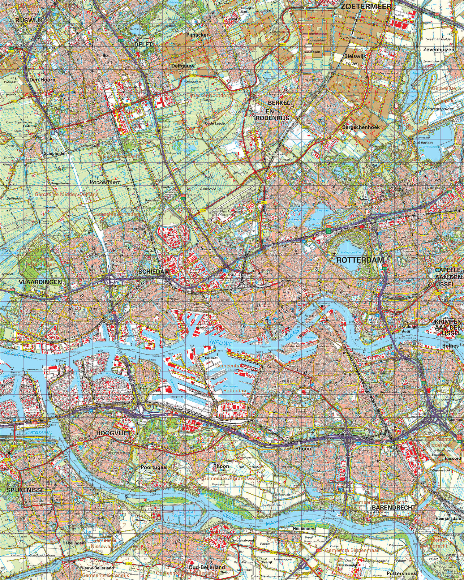 Digitale Topografische Kaart 37 Oost Rotterdam