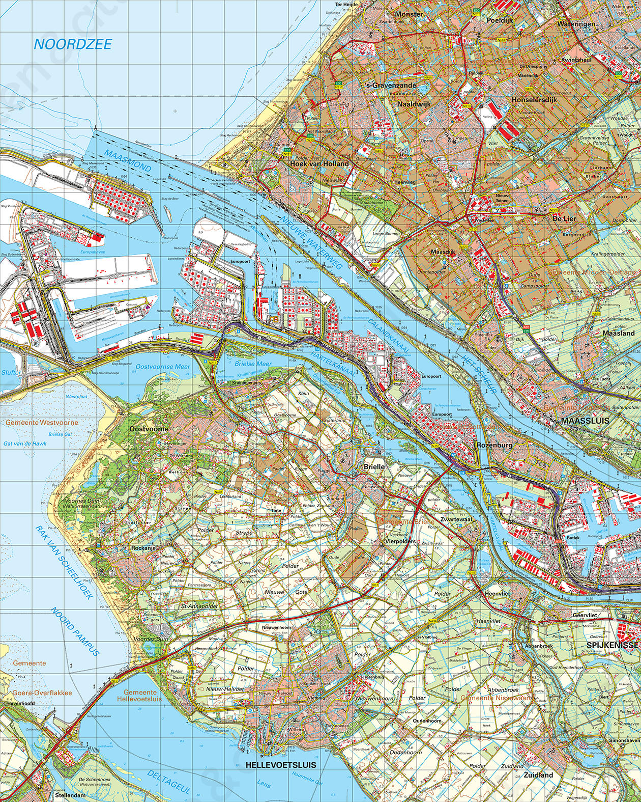 Topografische Kaart 37 West Rotterdam