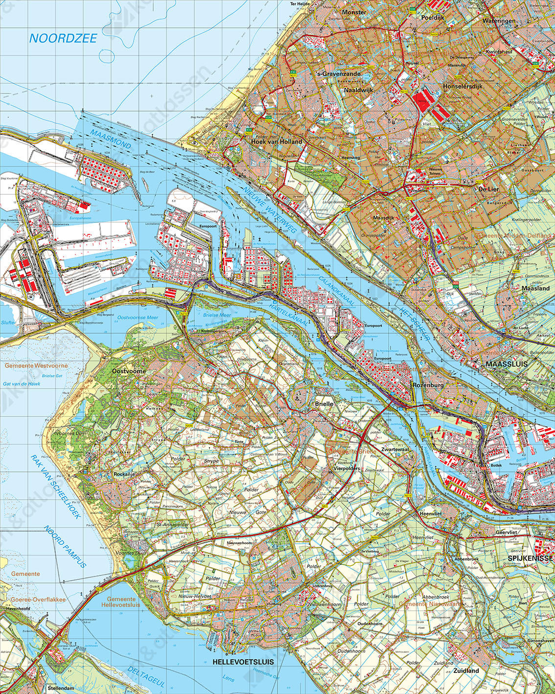 Digitale Topografische Kaart 37 West Rotterdam