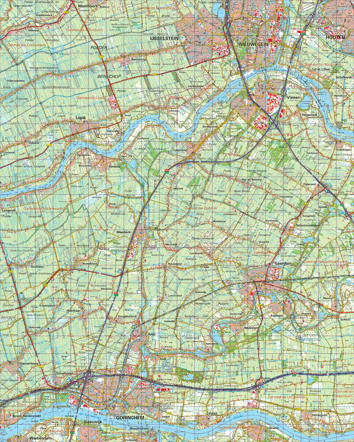 Topografische Kaart 38 Oost Gorinchem