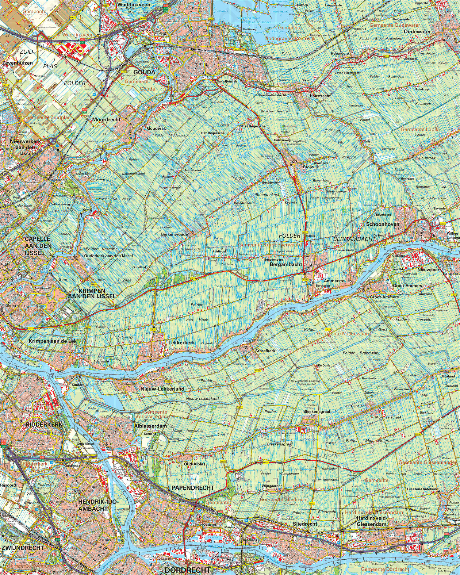 Topografische Kaart 38 West Gorinchem