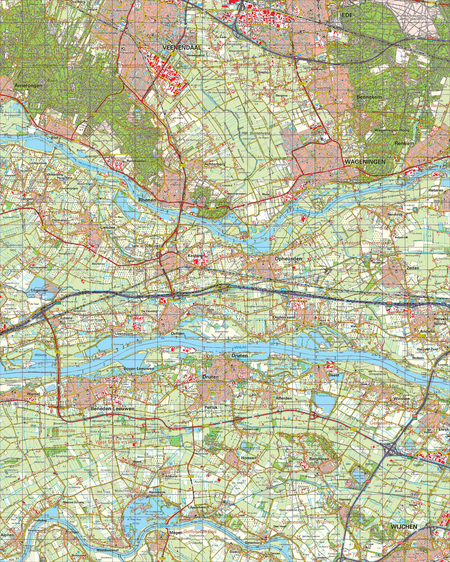 Topografische Kaart 39 Oost Tiel Digitale Topografische Kaart 39 Oost Tiel