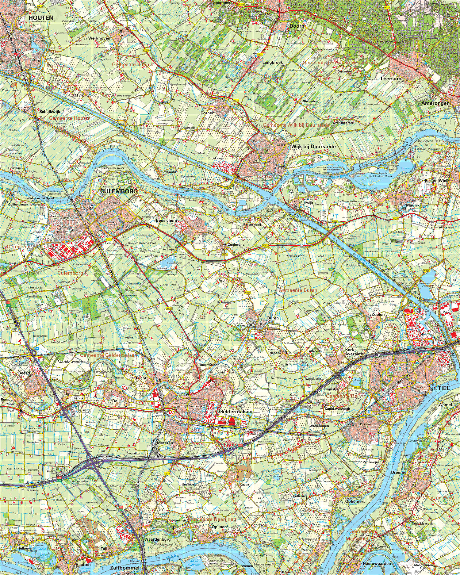 Topografische Kaart 39 West Tiel Digitale Topografische Kaart 39 West Tiel