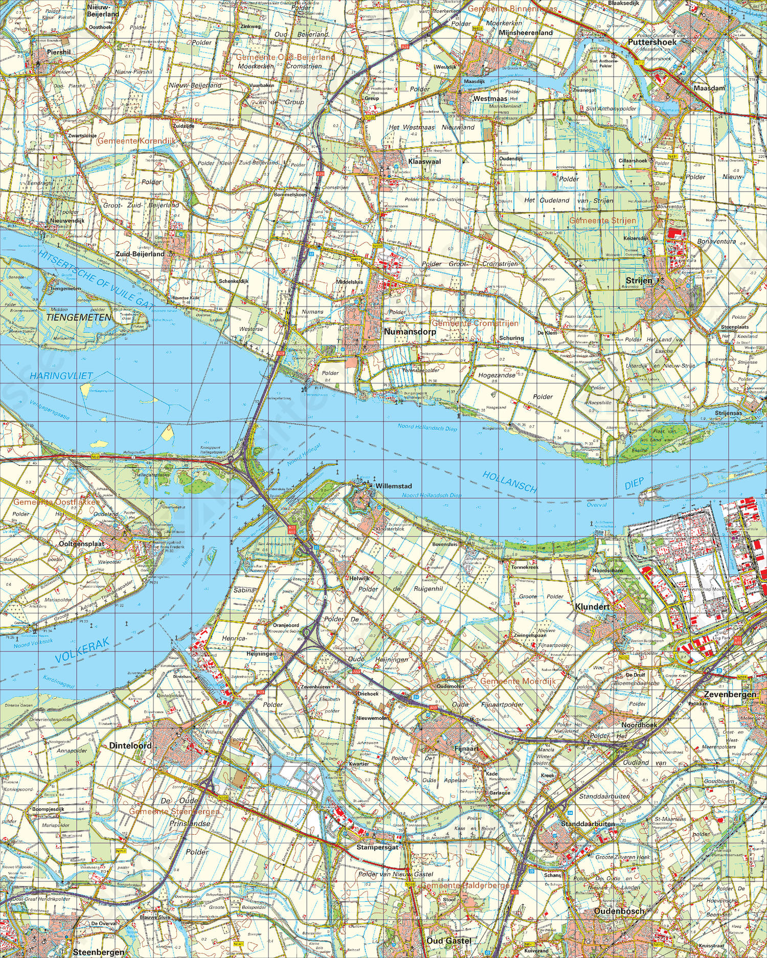 Digitale Topografische Kaart 43 Oost Willemstad