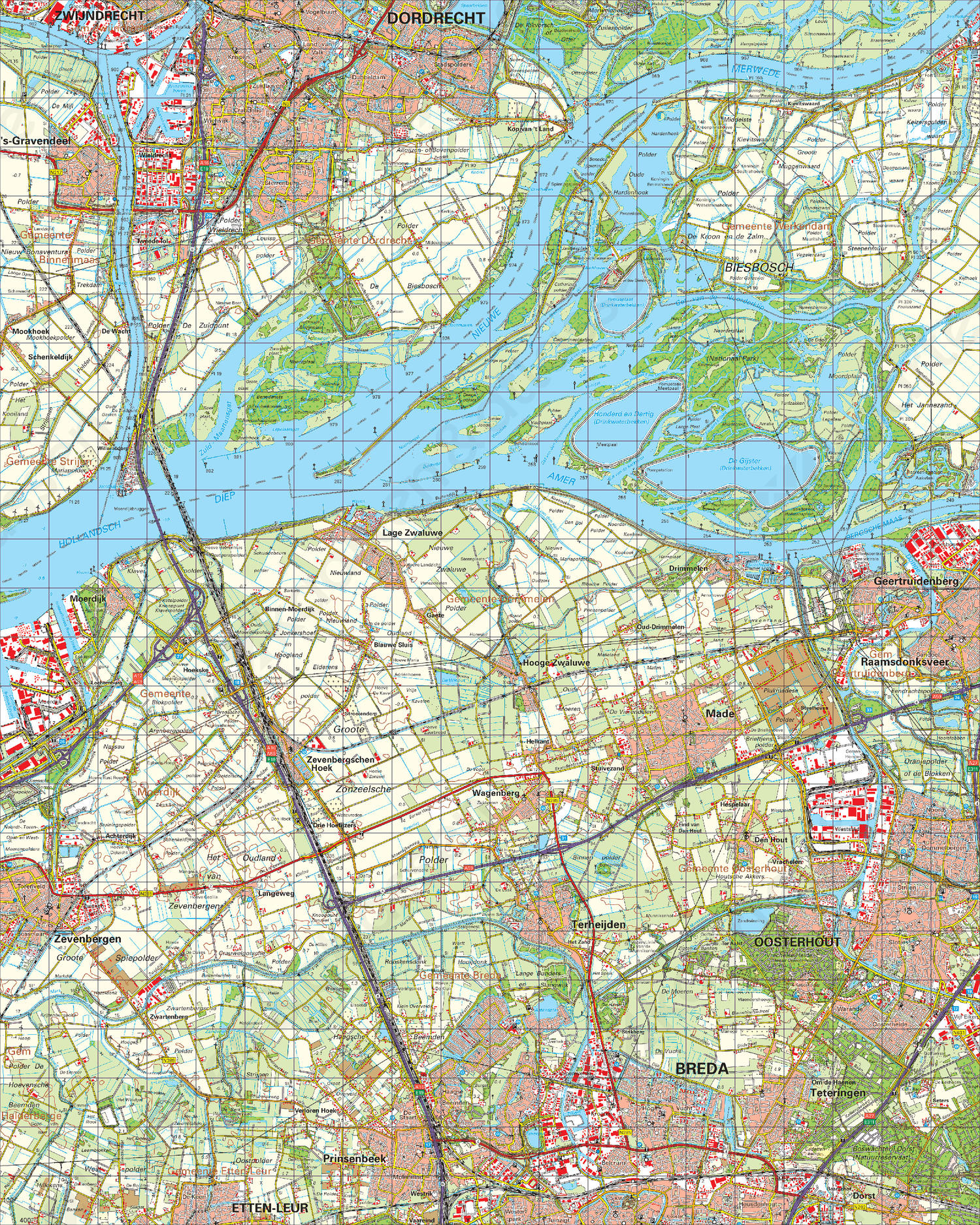 Topografische Kaart 44 West Oosterhout