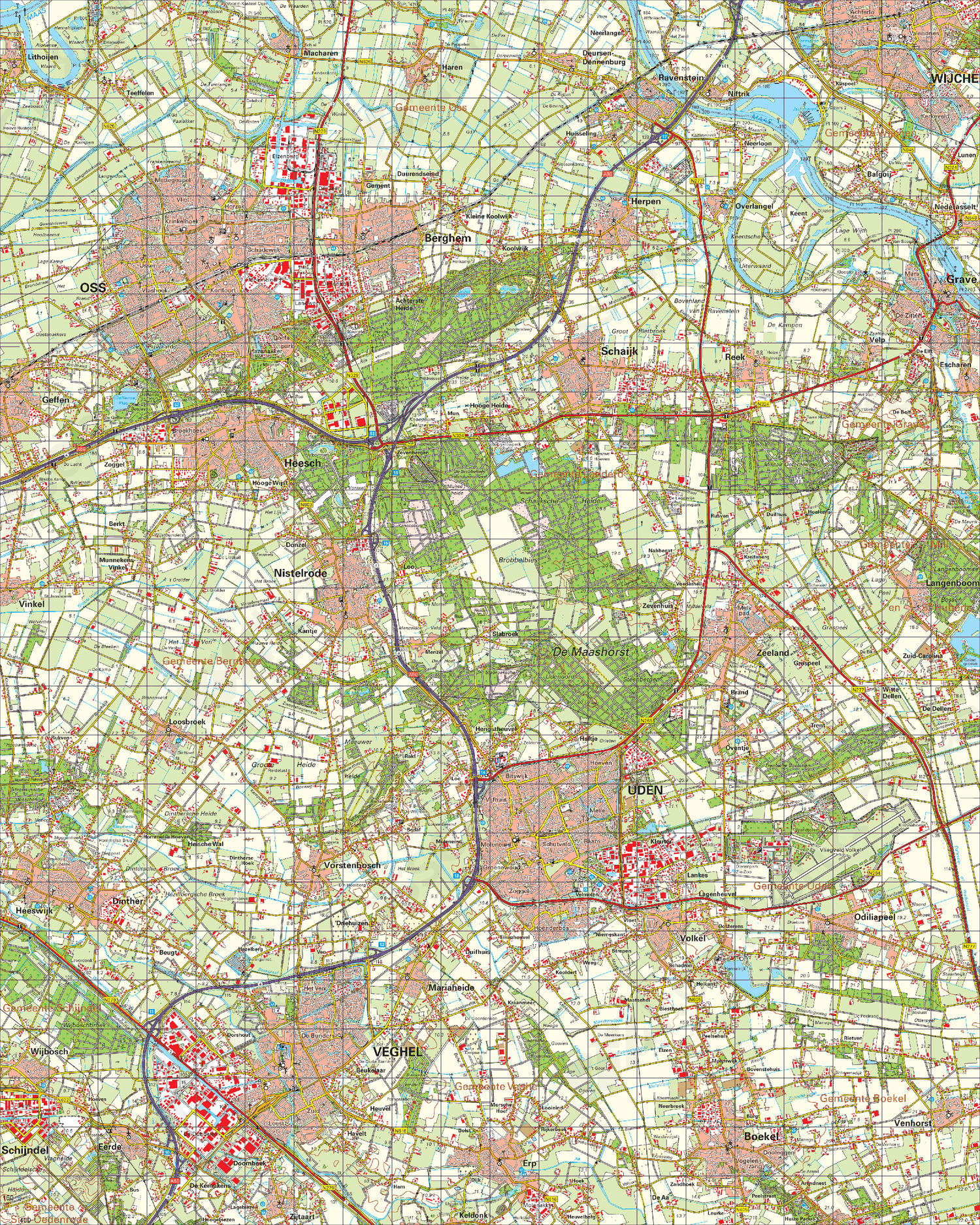 Topografische Kaart 45 Oost 's-Hertogenbosch Digitale Topografische Kaart 45 Oost 's-Hertogenbosch