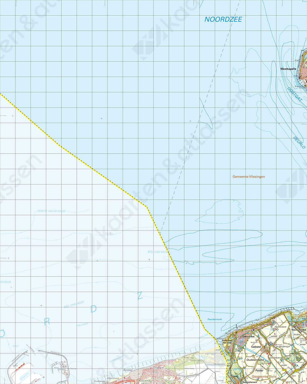 Topografische Kaart 47 Oost Cadzand