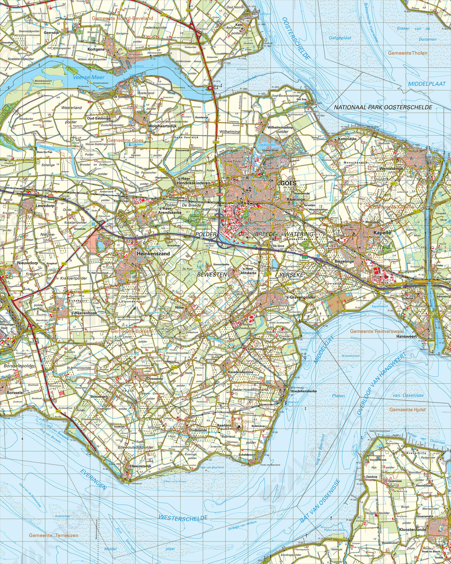 Topografische Kaart 48 Oost Middelburg