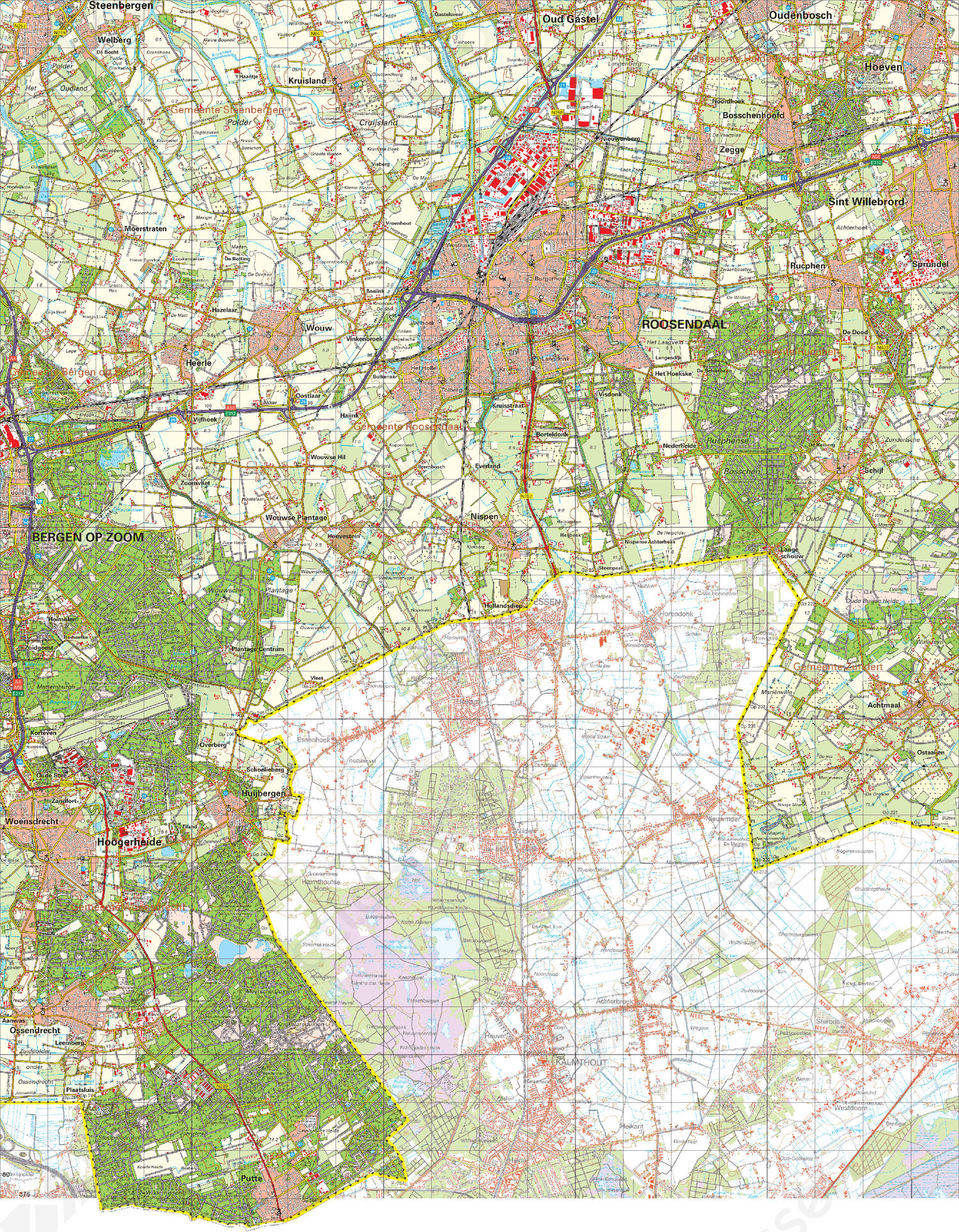 Topografische Kaart 49 Oost Bergen op Zoom Digitale Topografische Kaart 49 Oost Bergen op Zoom
