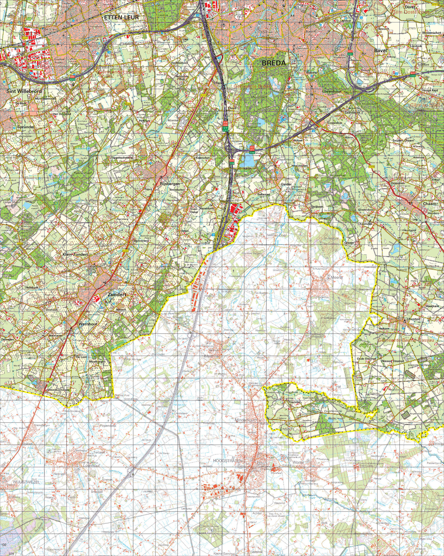 Digitale Topografische Kaart 50 West Tilburg