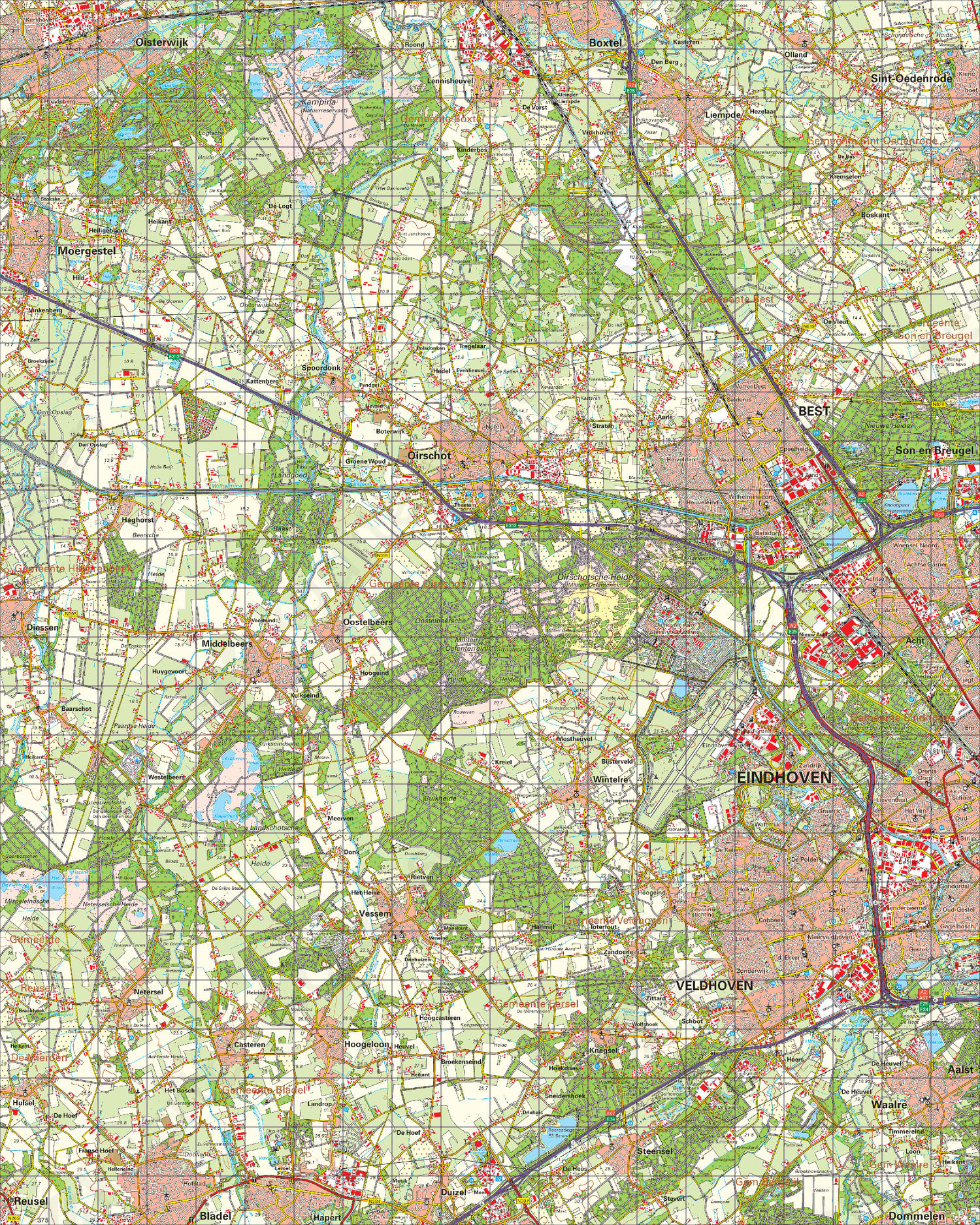 Topografische Kaart 51 West Eindhoven