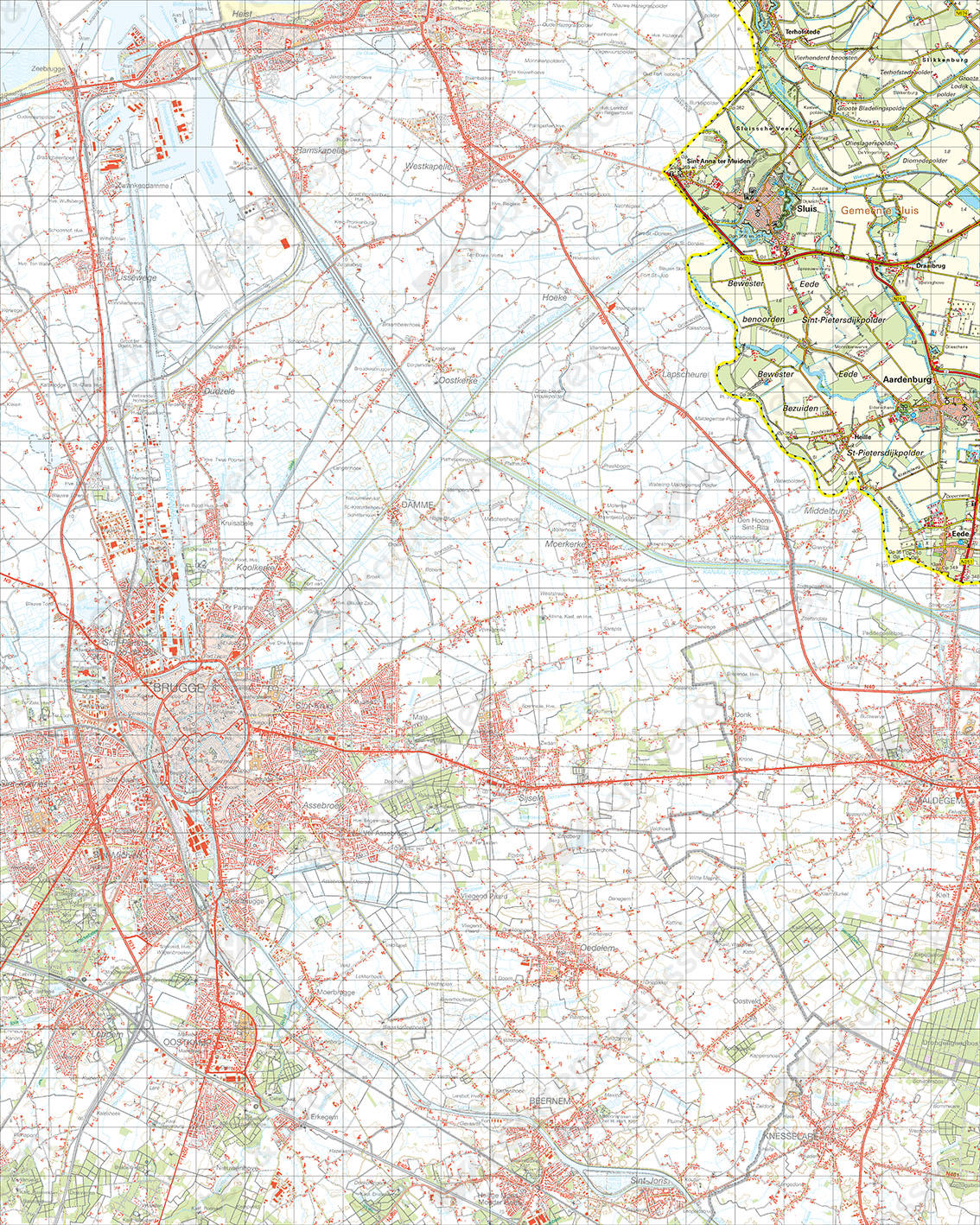 Digitale Topografische Kaart 53 Oost Sluis