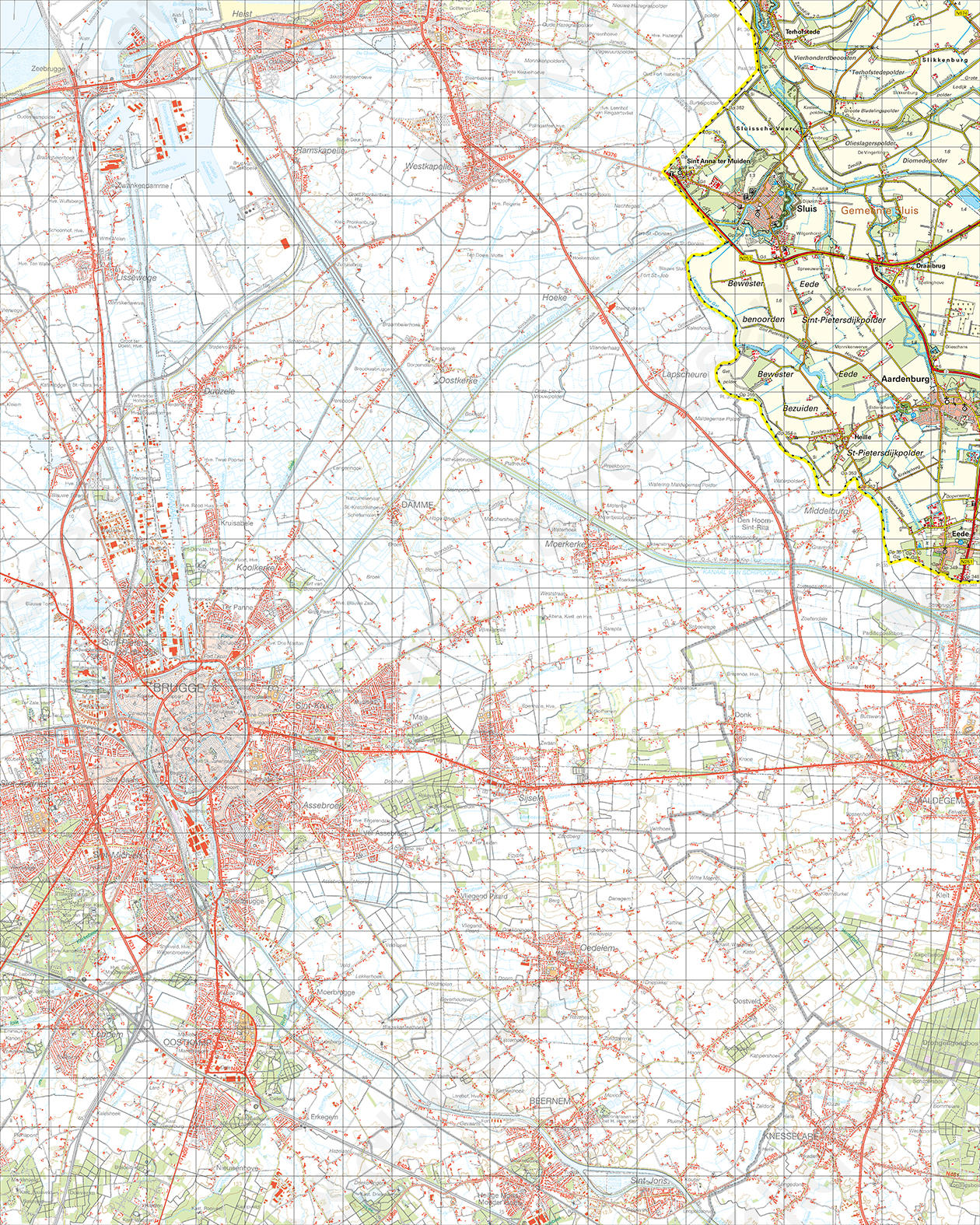 Topografische Kaart 53 Oost Sluis