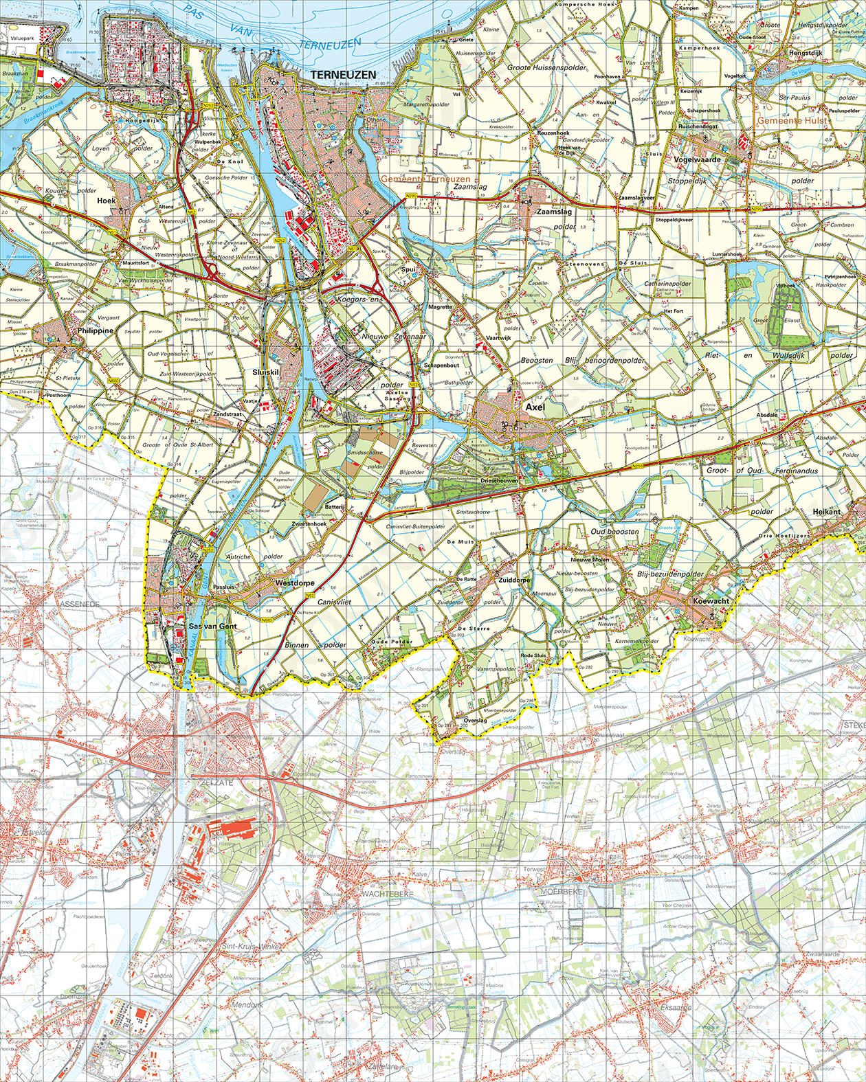 Topografische Kaart 54 Oost Terneuzen