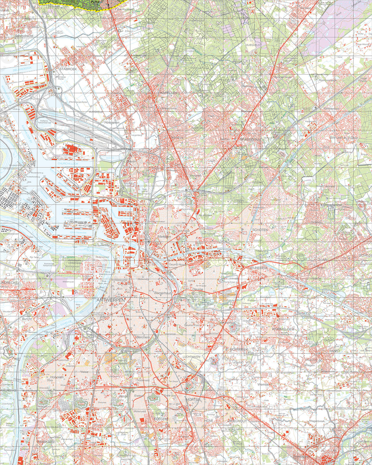 Topografische Kaart 55 Oost Hulst