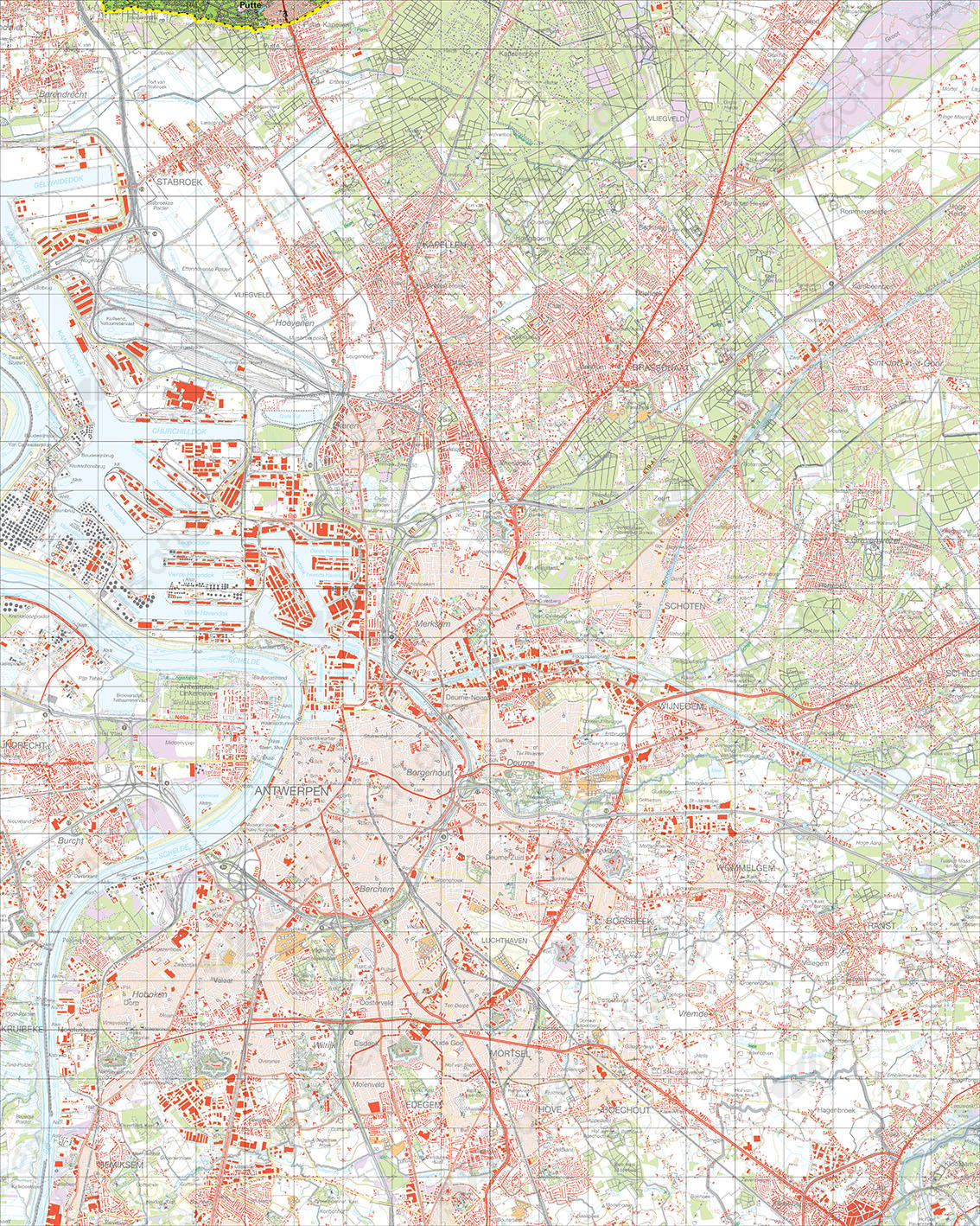 Digitale Topografische Kaart 55 Oost Hulst