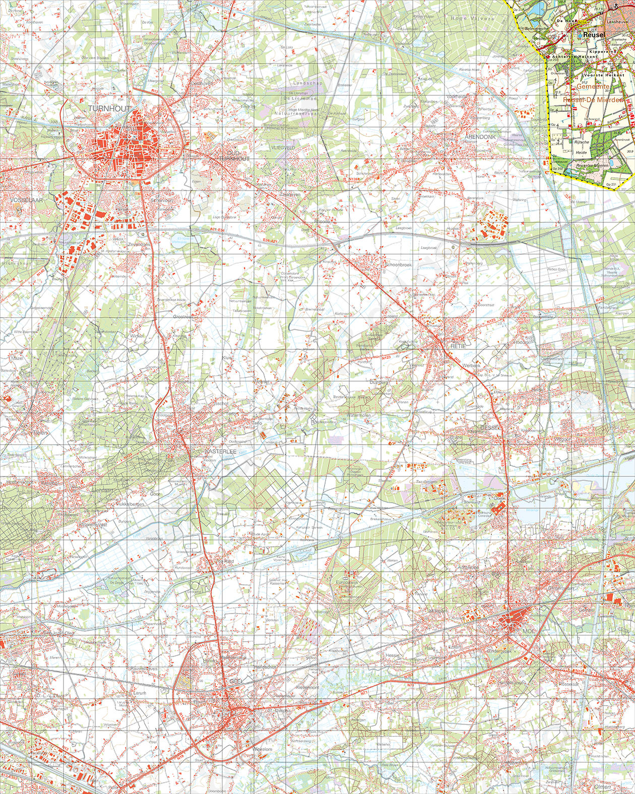 Topografische Kaart 56 Oost Reusel