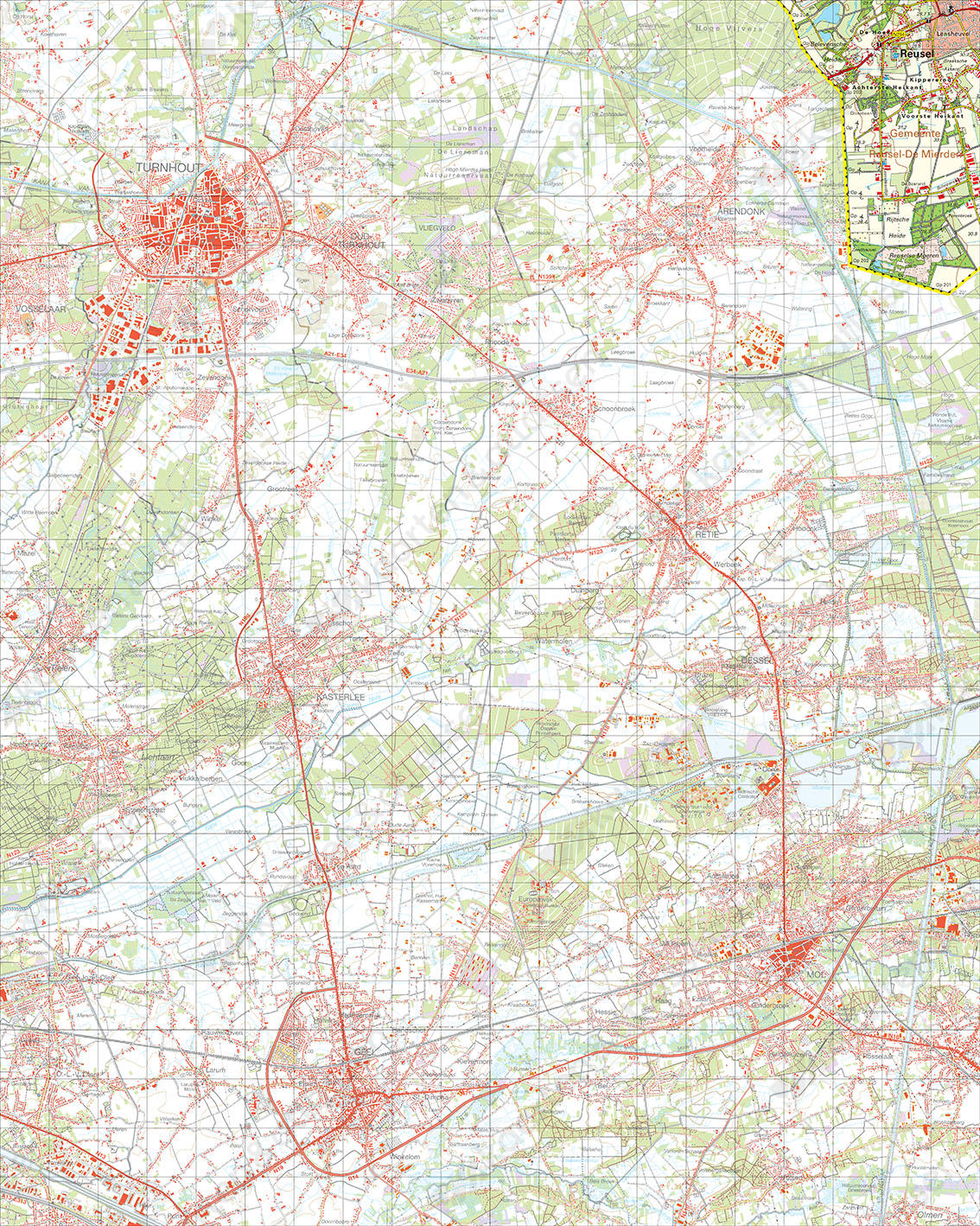 Digitale Topografische Kaart 56 Oost Reusel