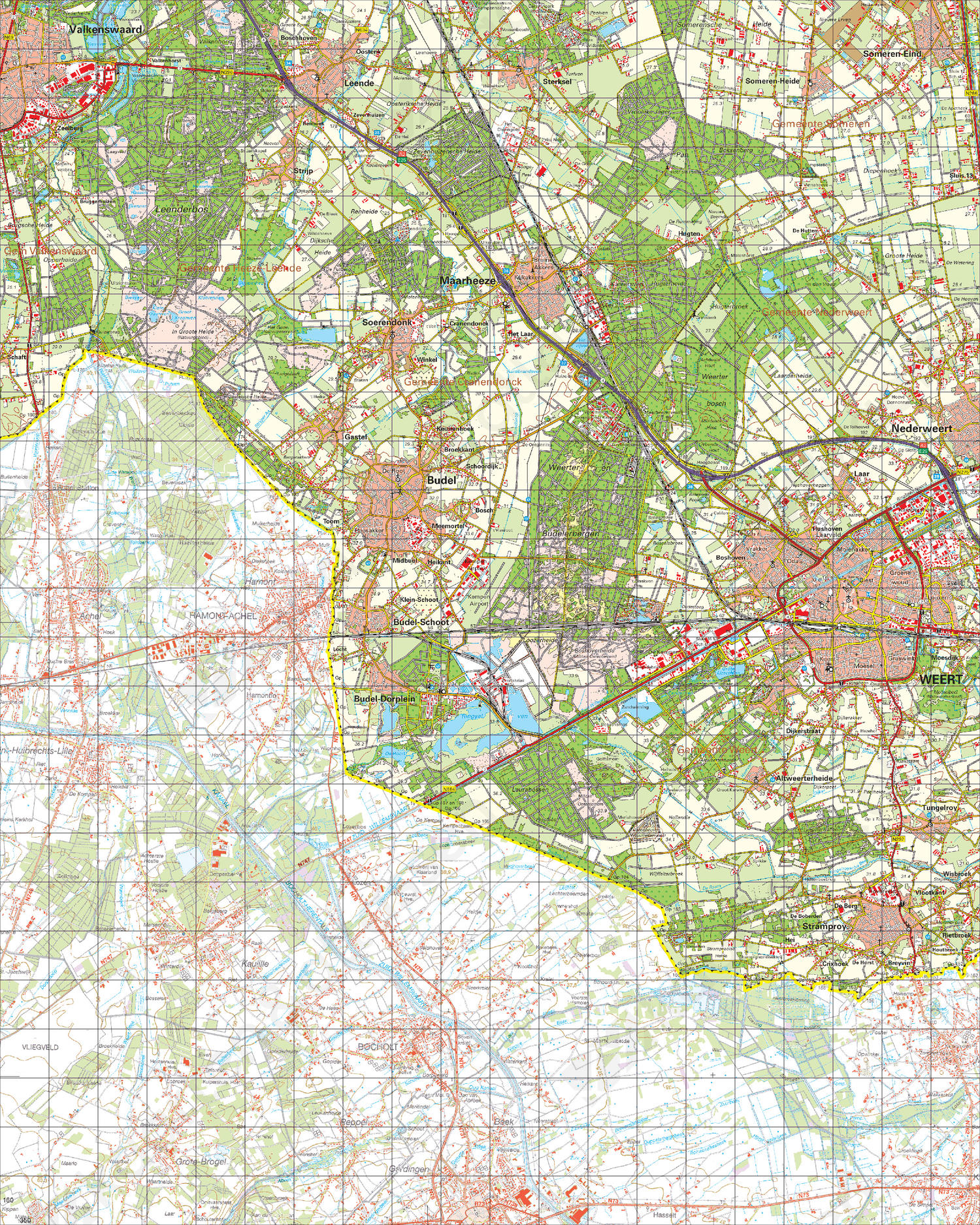 Digitale Topografische Kaart 57 Oost Valkenswaard