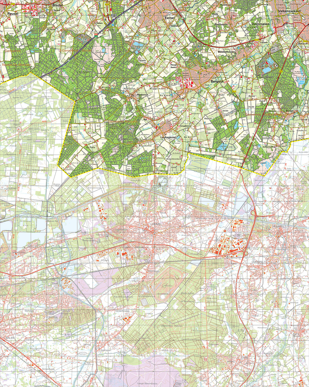 Topografische Kaart 57 West Valkenswaard