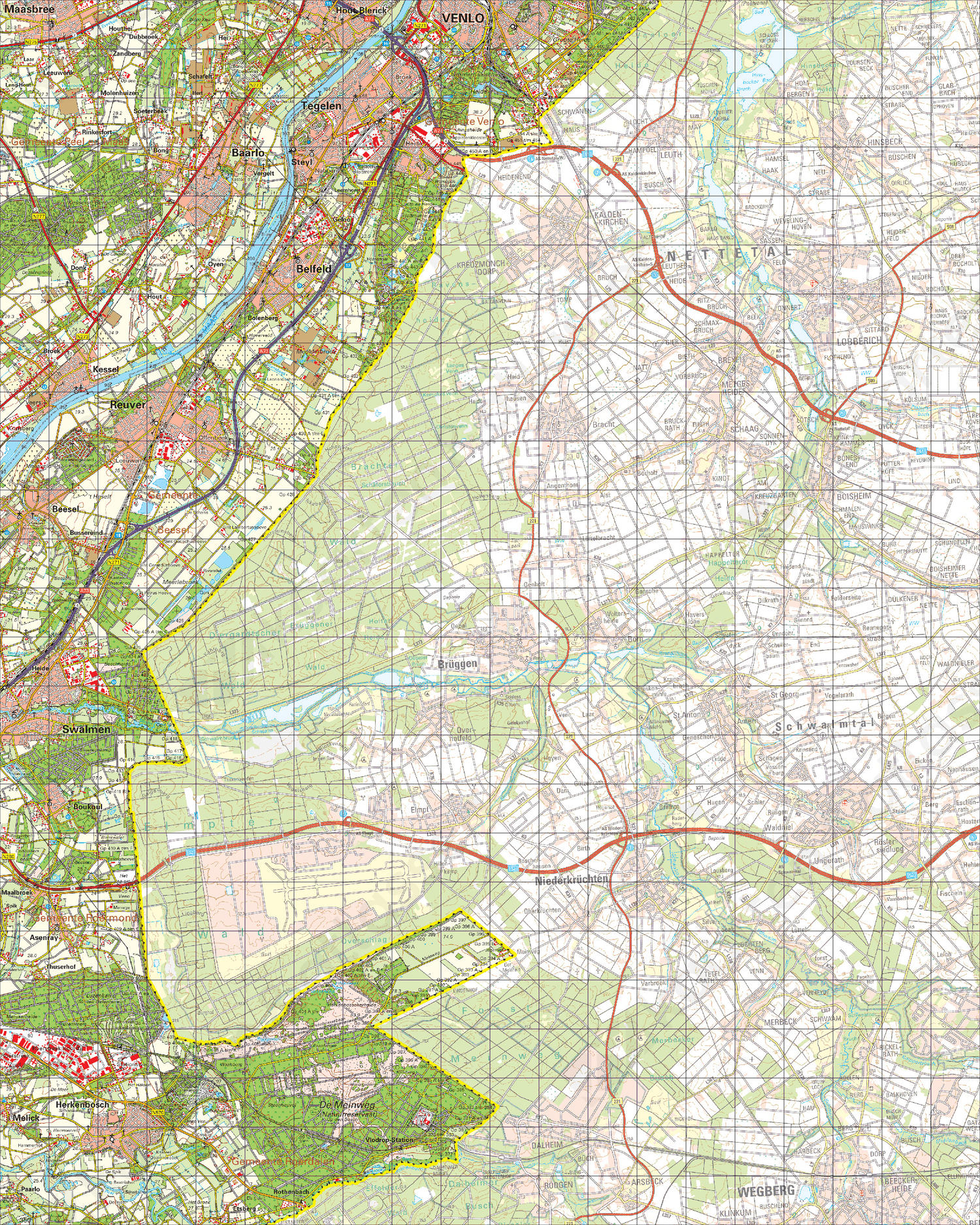 Digitale Topografische Kaart 58 Oost Roermond