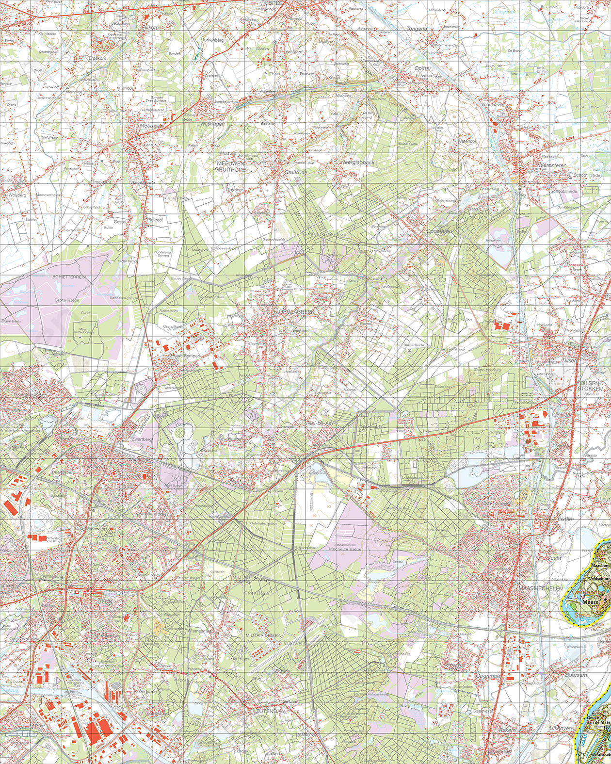 Topografische Kaart 59 Oost Meers