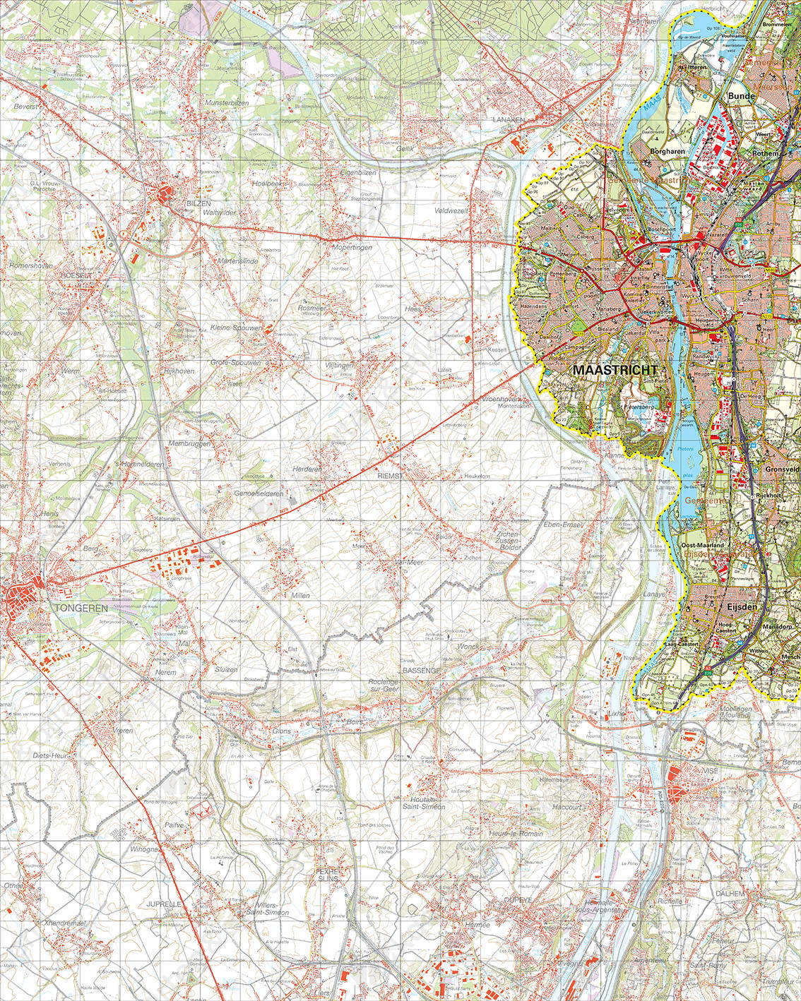 Digitale Topografische Kaart 61 Oost Maastricht