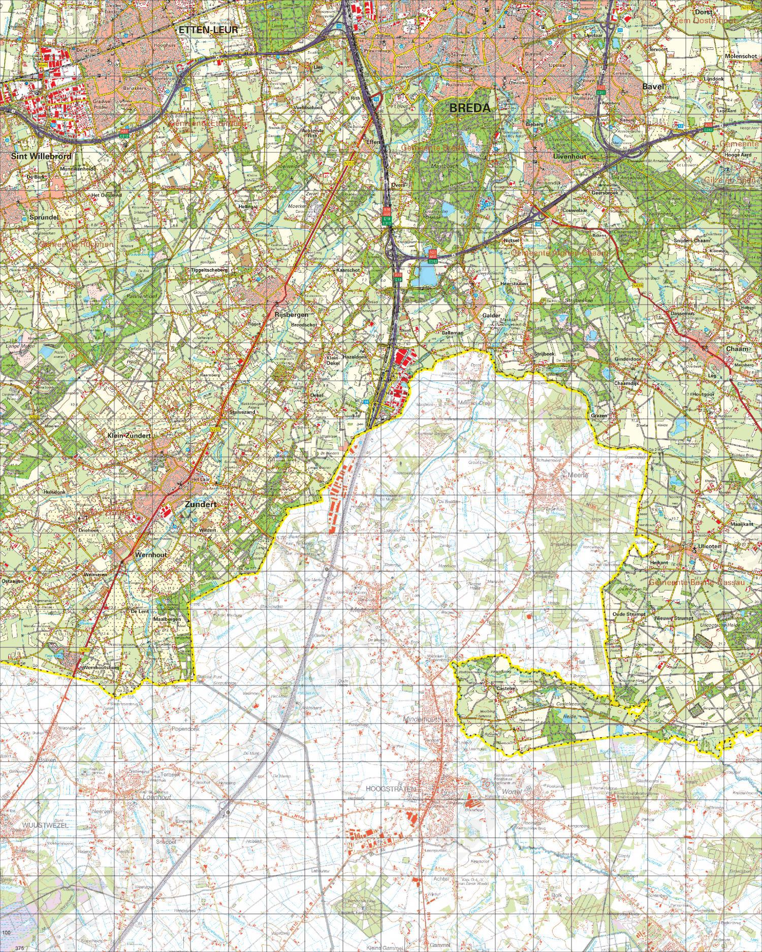 Topografische Kaart 50 West Tilburg